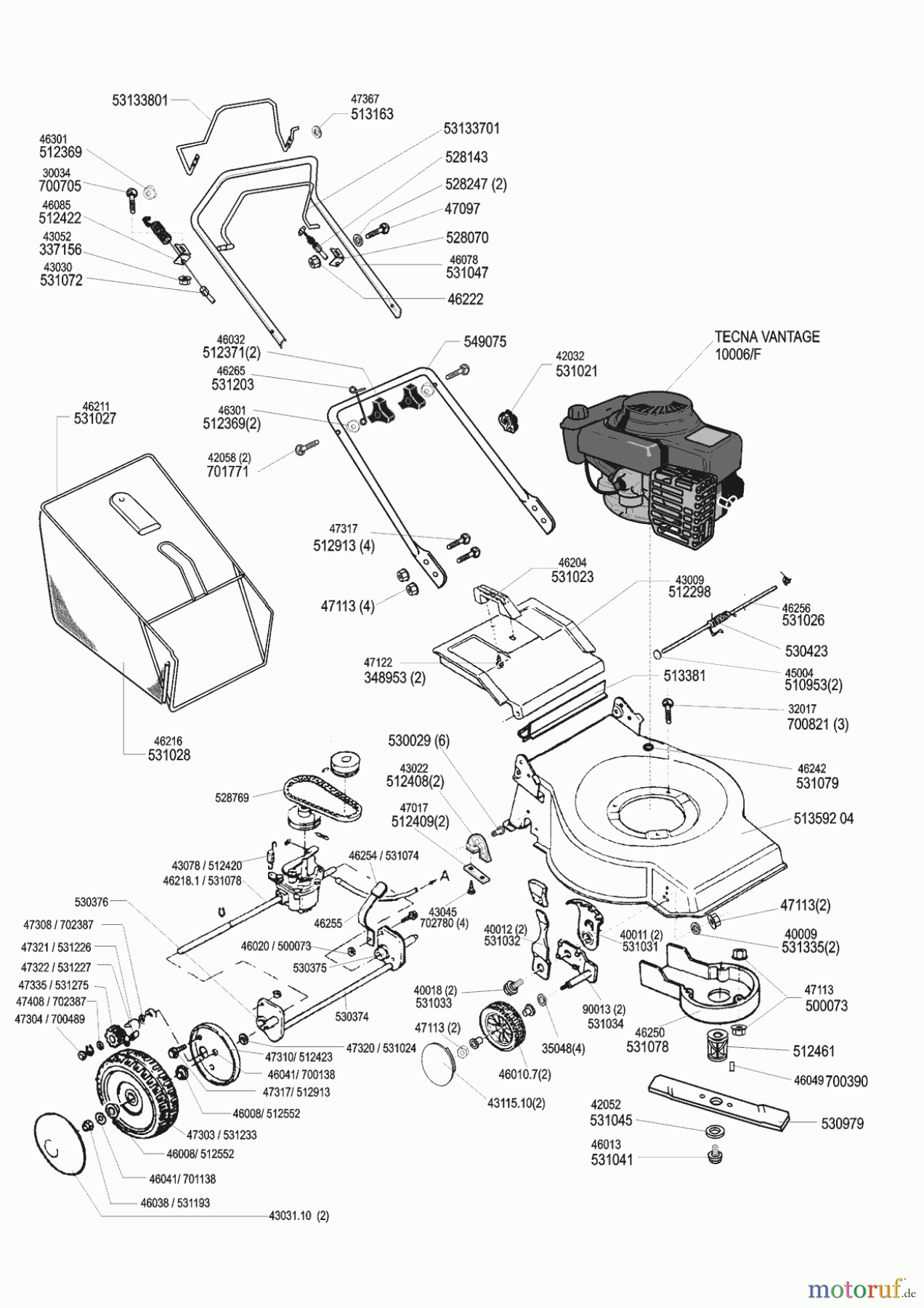AL-KO Gartentechnik Benzinrasenmäher Piro Europa 464 SA 10/1998 Seite 1