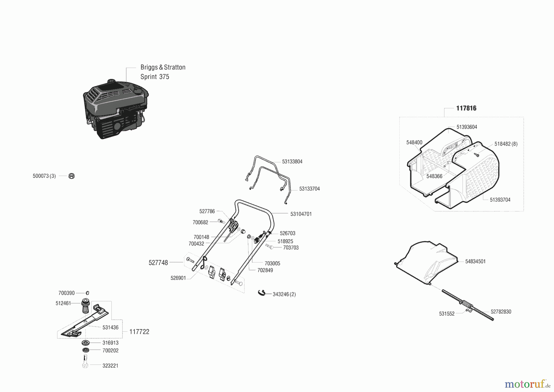 AL-KO Gartentechnik Benzinrasenmäher Comfort 47 BR 11/1998 - 01/1999 Seite 1