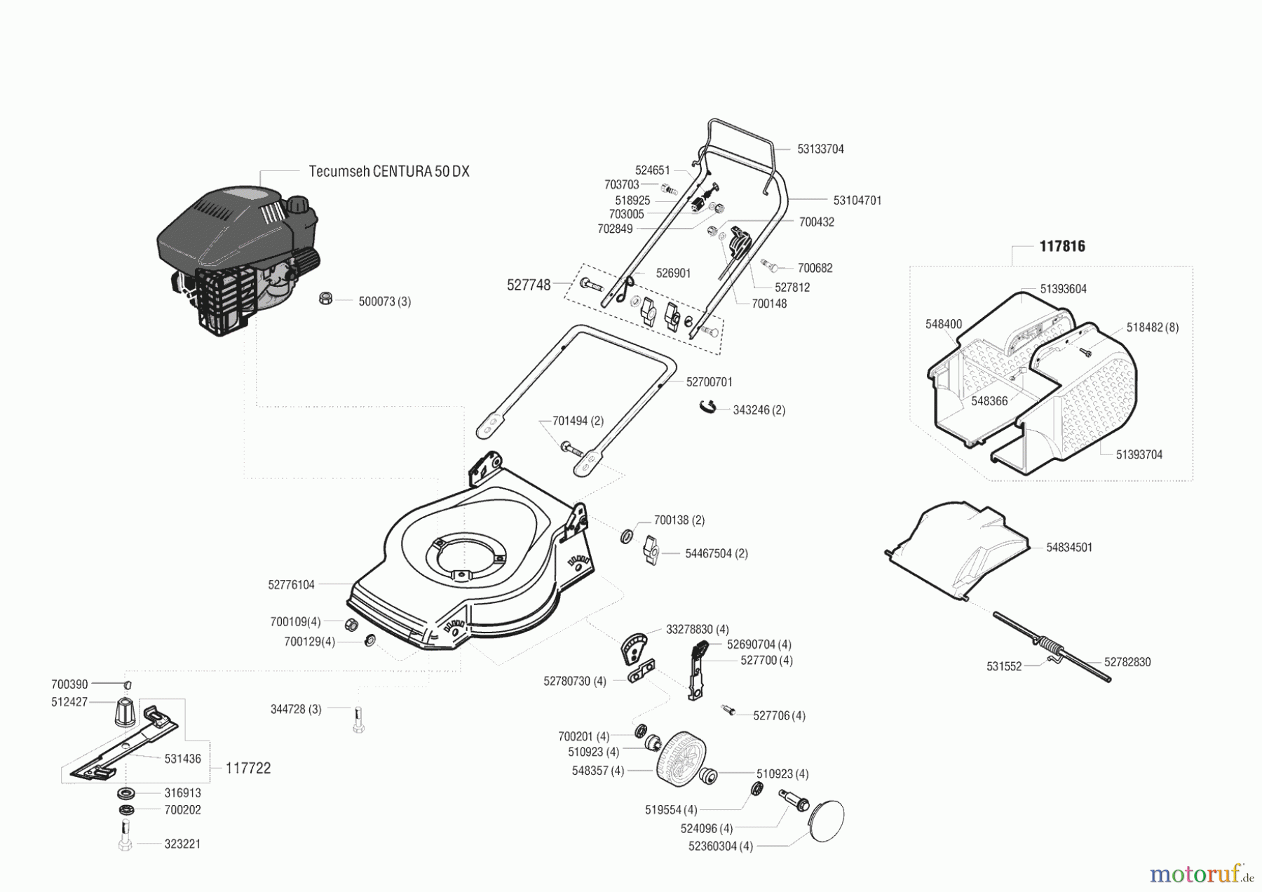 AL-KO Gartentechnik Benzinrasenmäher Comfort 47 B 11/1998 - 11/2001 Seite 1