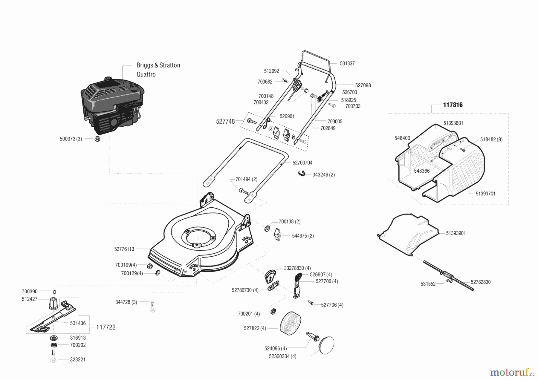Gardol Gartentechnik Benzinrasenmäher 4740 B 11/1998 - 01/2000 Seite 1