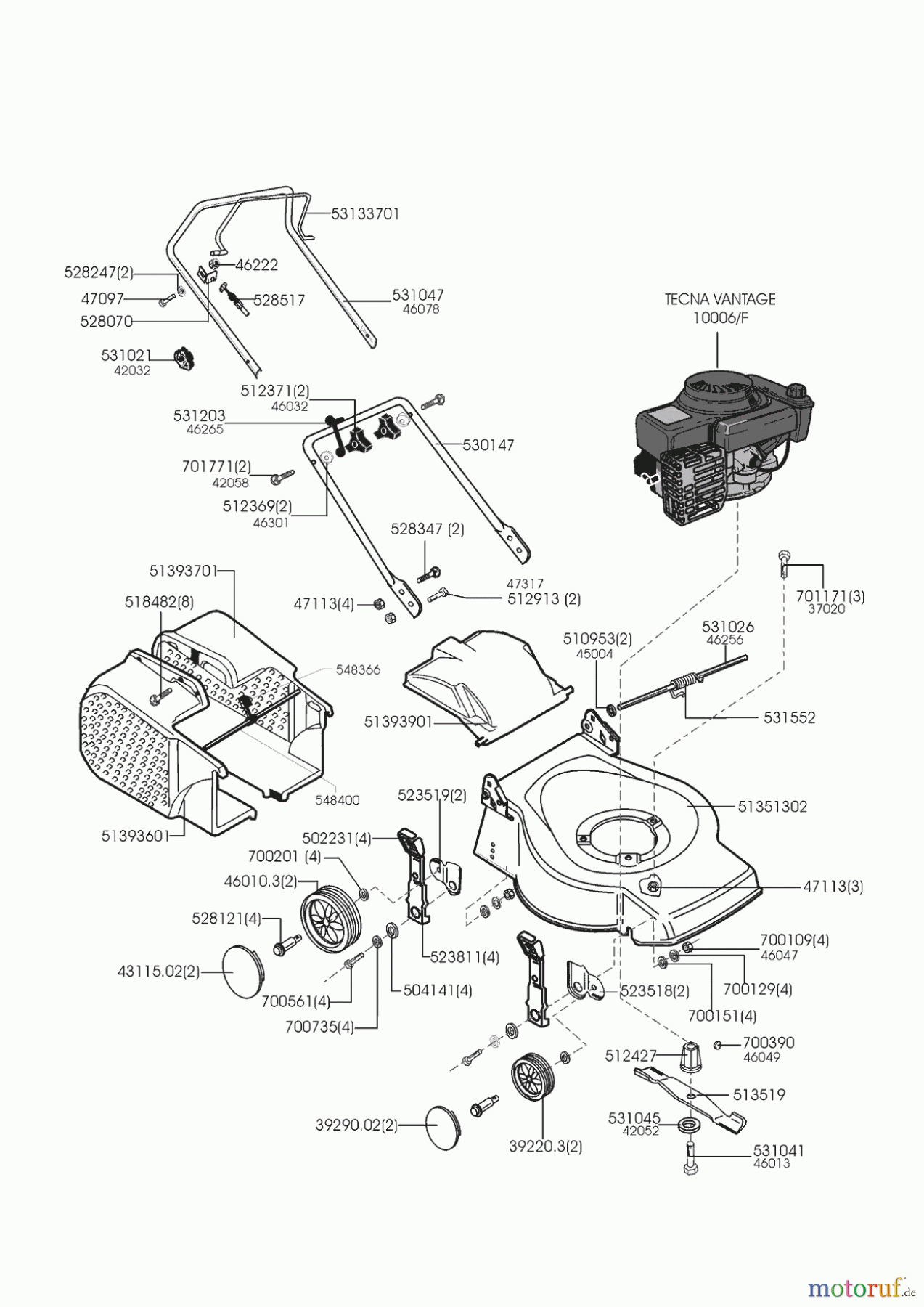  AL-KO Gartentechnik Benzinrasenmäher 40 A 12/1998 - 12/2000 Seite 1