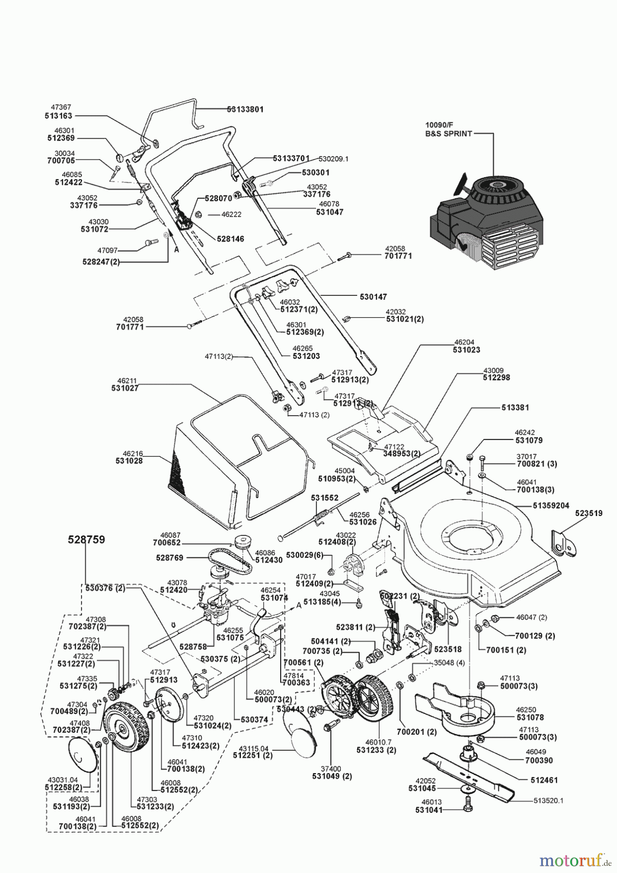 Ginge Gartentechnik Benzinrasenmäher CL 46 Bauto 12/1998 - 03/2000 Seite 1