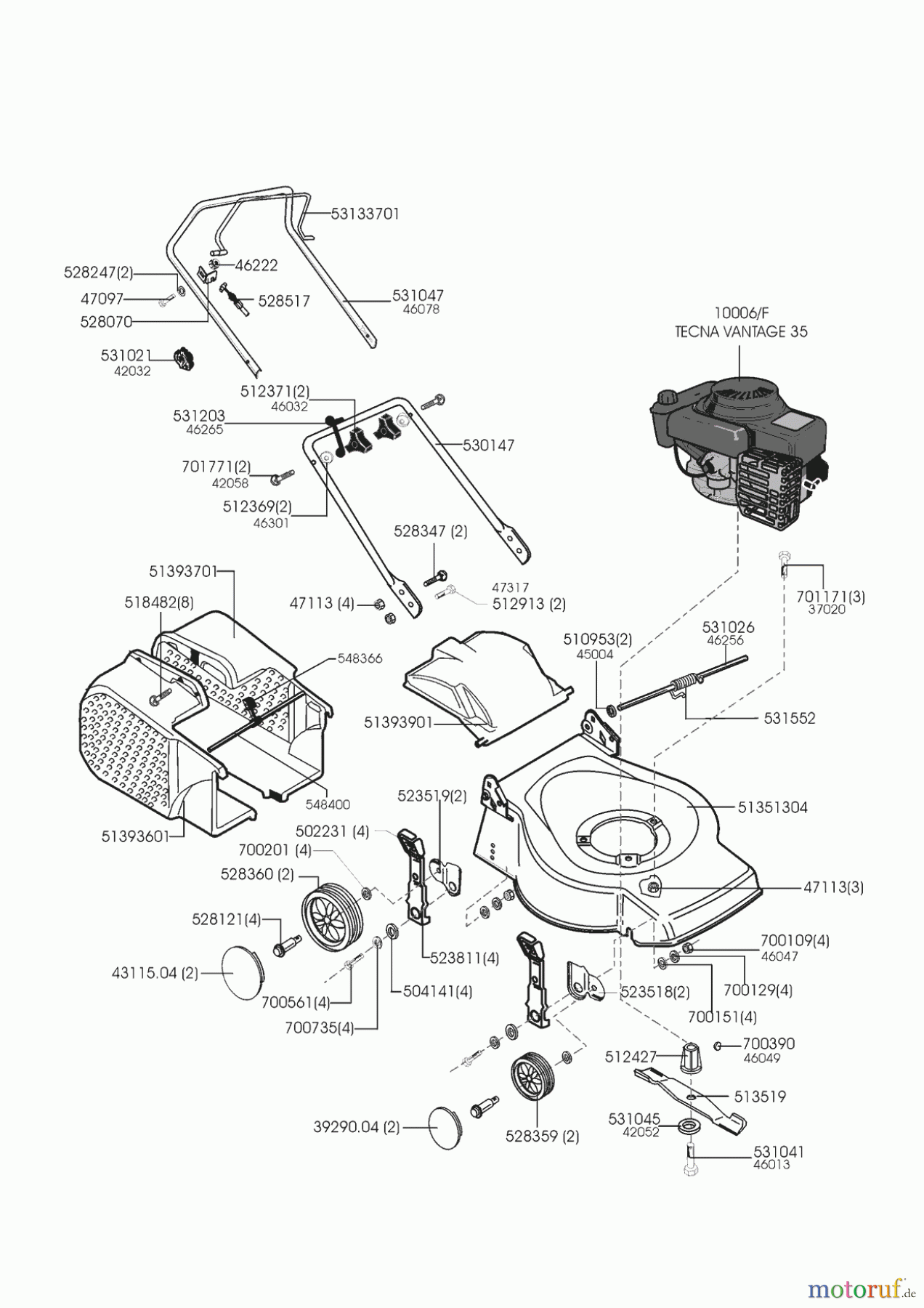  AL-KO Gartentechnik Benzinrasenmäher CL 40 B 12/1998 - 12/1999 Seite 1