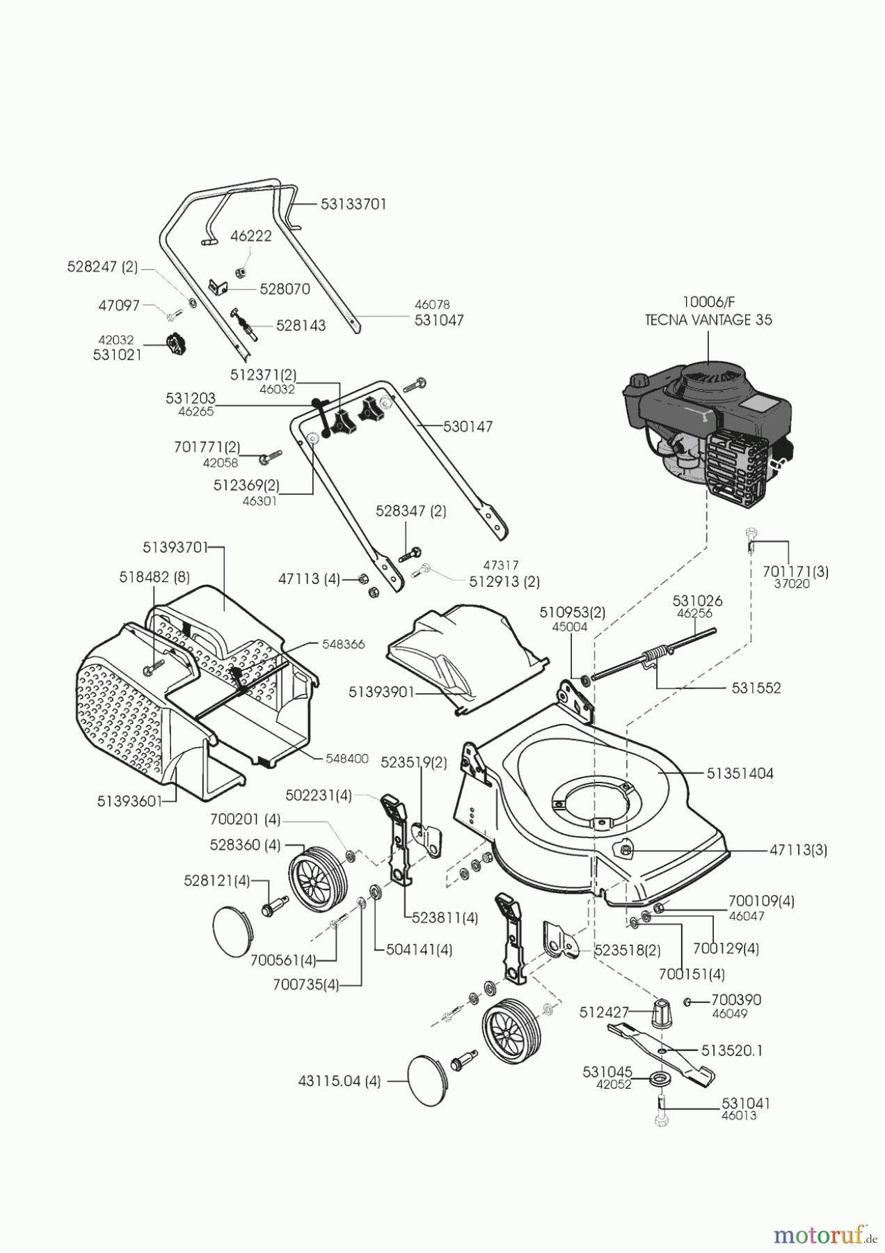AL-KO Gartentechnik Benzinrasenmäher CL 46 B 12/1998 - 11/1999 Seite 1