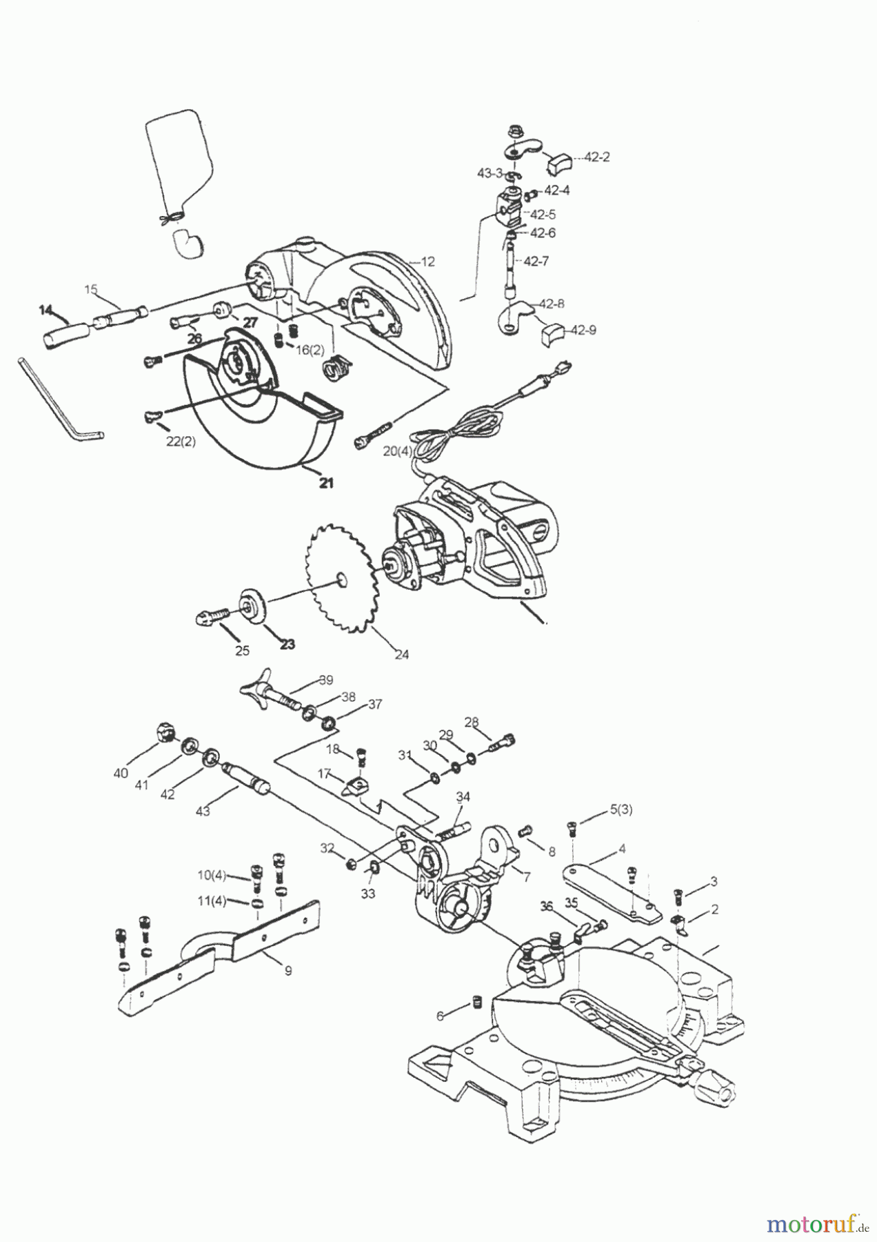 AL-KO Heimwerkertechnik Kapp- und Gehrungssäge PRO 250 GK Seite 1