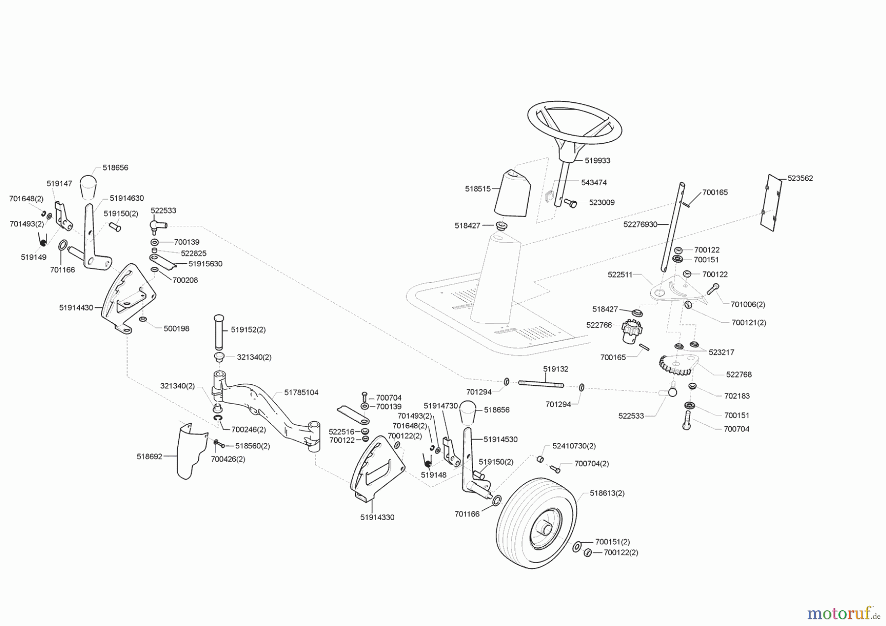  AL-KO Gartentechnik Aufsitzmäher Ride on 6000 ab 01/1999 Seite 2