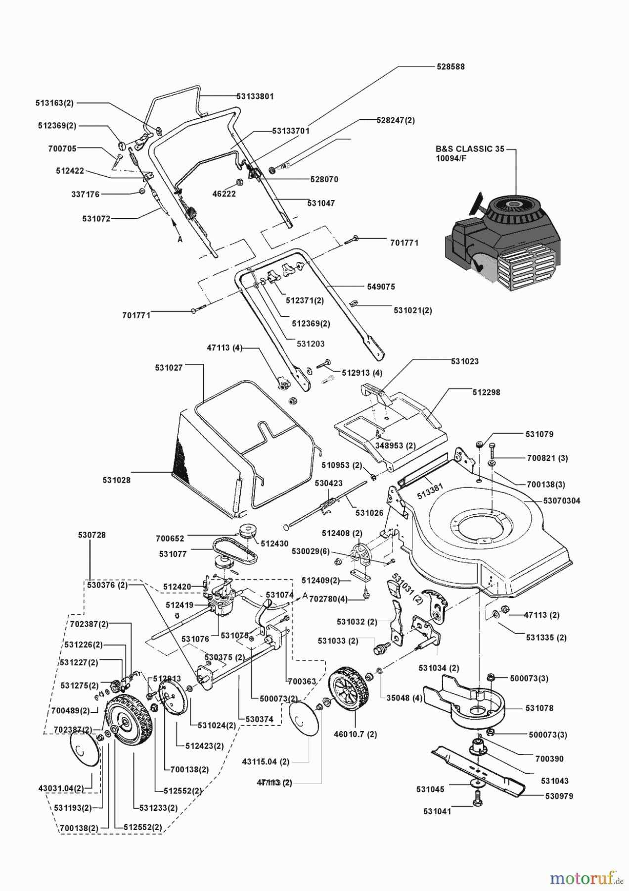 AL-KO Gartentechnik Benzinrasenmäher 46 BR Herkules 50 S Seite 1