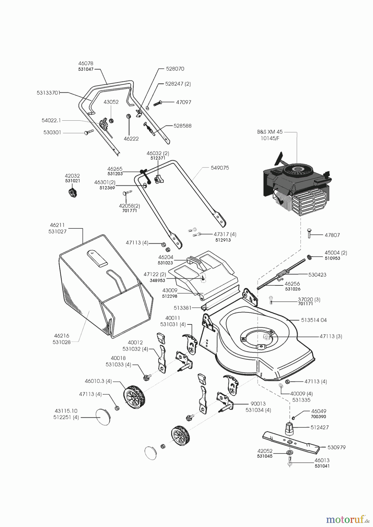 AL-KO Gartentechnik Benzinrasenmäher Dessert Power 464 B 02/1999 Seite 1