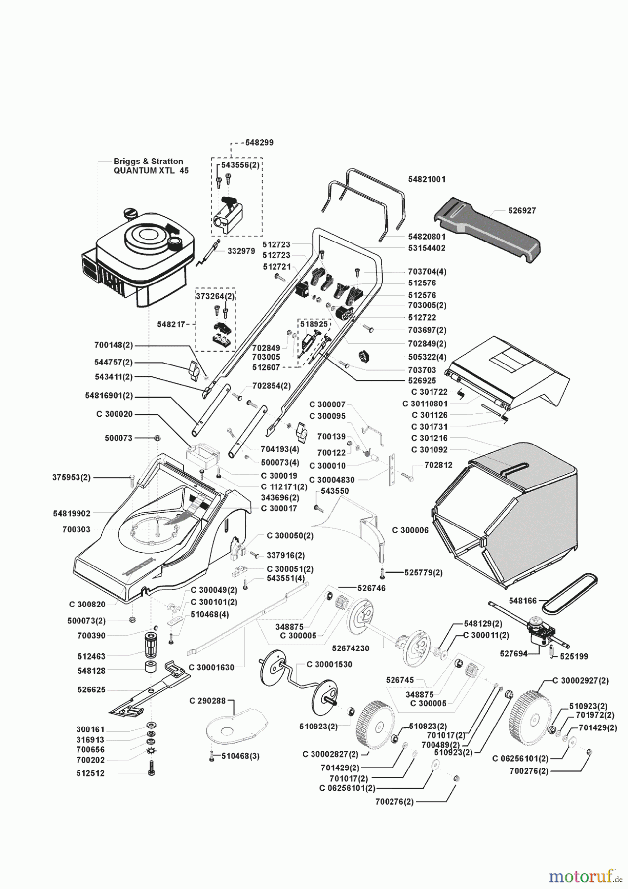 Concord Gartentechnik Benzinrasenmäher 4600 BR 03/1999 - 01/2001 Seite 1