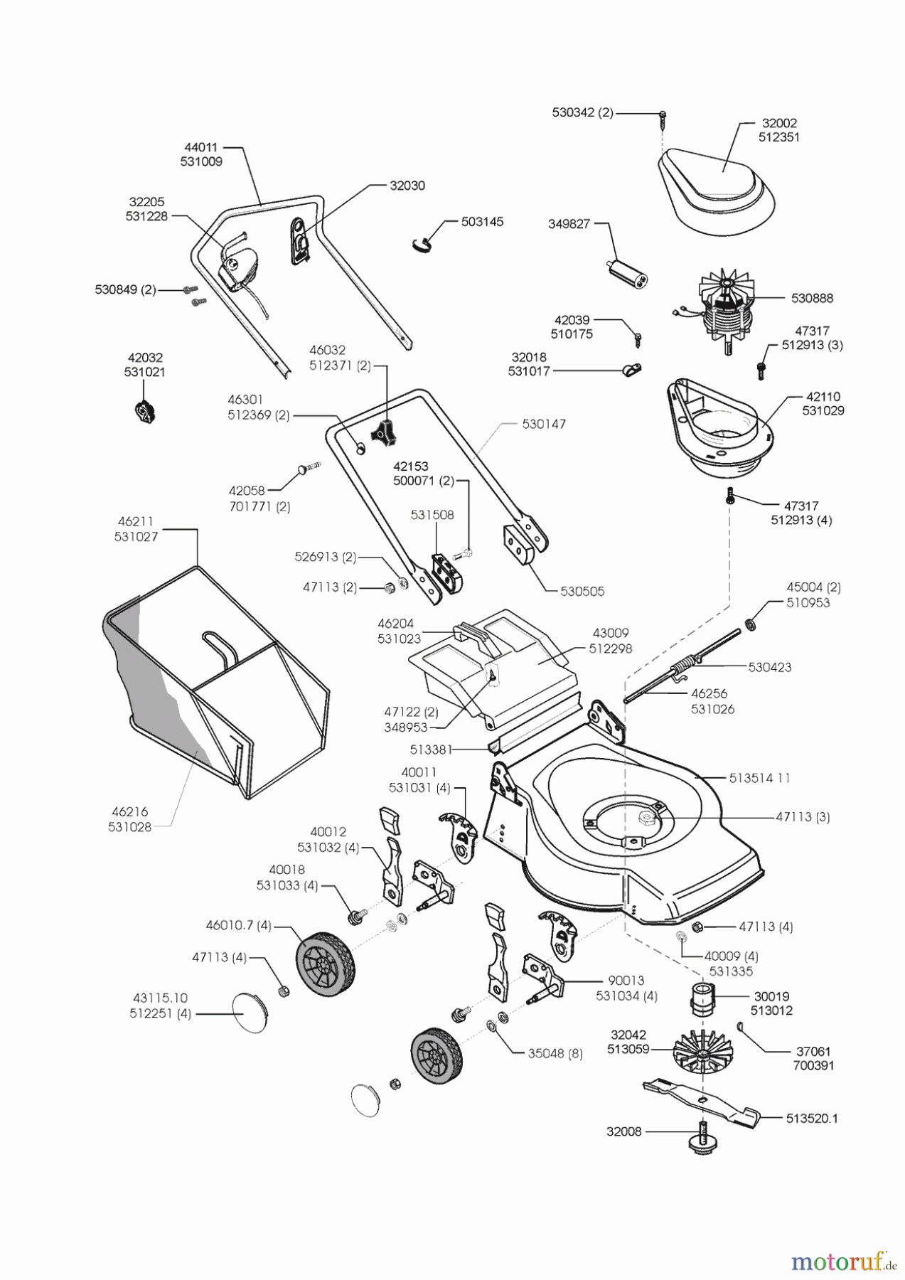 Secura Gartentechnik Elektrorasenmäher 1546 E 03/1999 - 12/2000 Seite 1