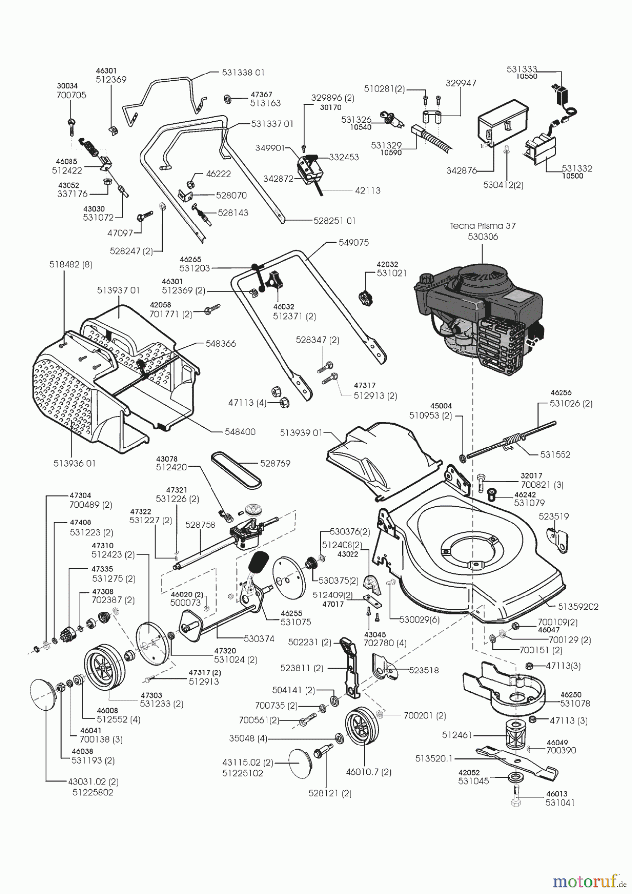 AL-KO Gartentechnik Benzinrasenmäher CLASSIC 46 BRE 03/1999 - 03/2001 Seite 1