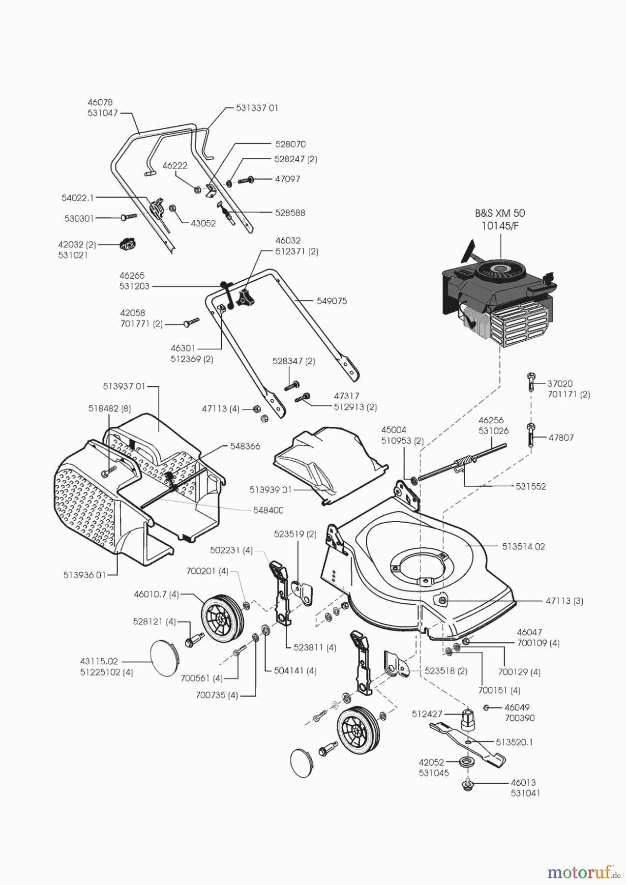  AL-KO Gartentechnik Benzinrasenmäher Piro Exterior 46 B Seite 1