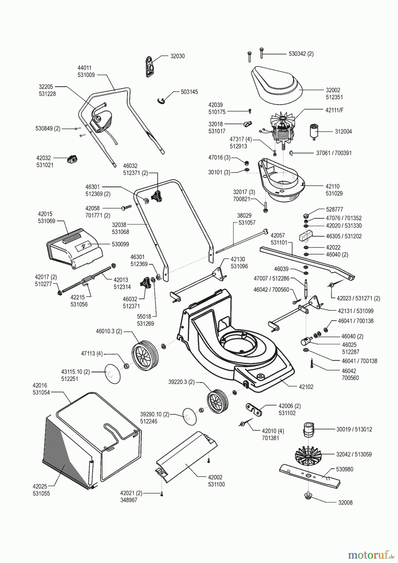 AL-KO Gartentechnik Elektrorasenmäher Baaco 420 E 04/1999 Seite 1