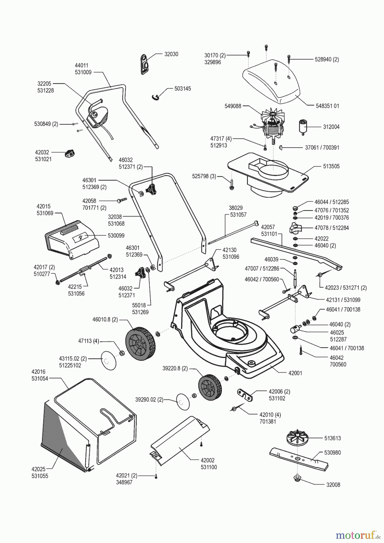 AL-KO Gartentechnik Elektrorasenmäher FG 42 E 04/1999 Seite 1