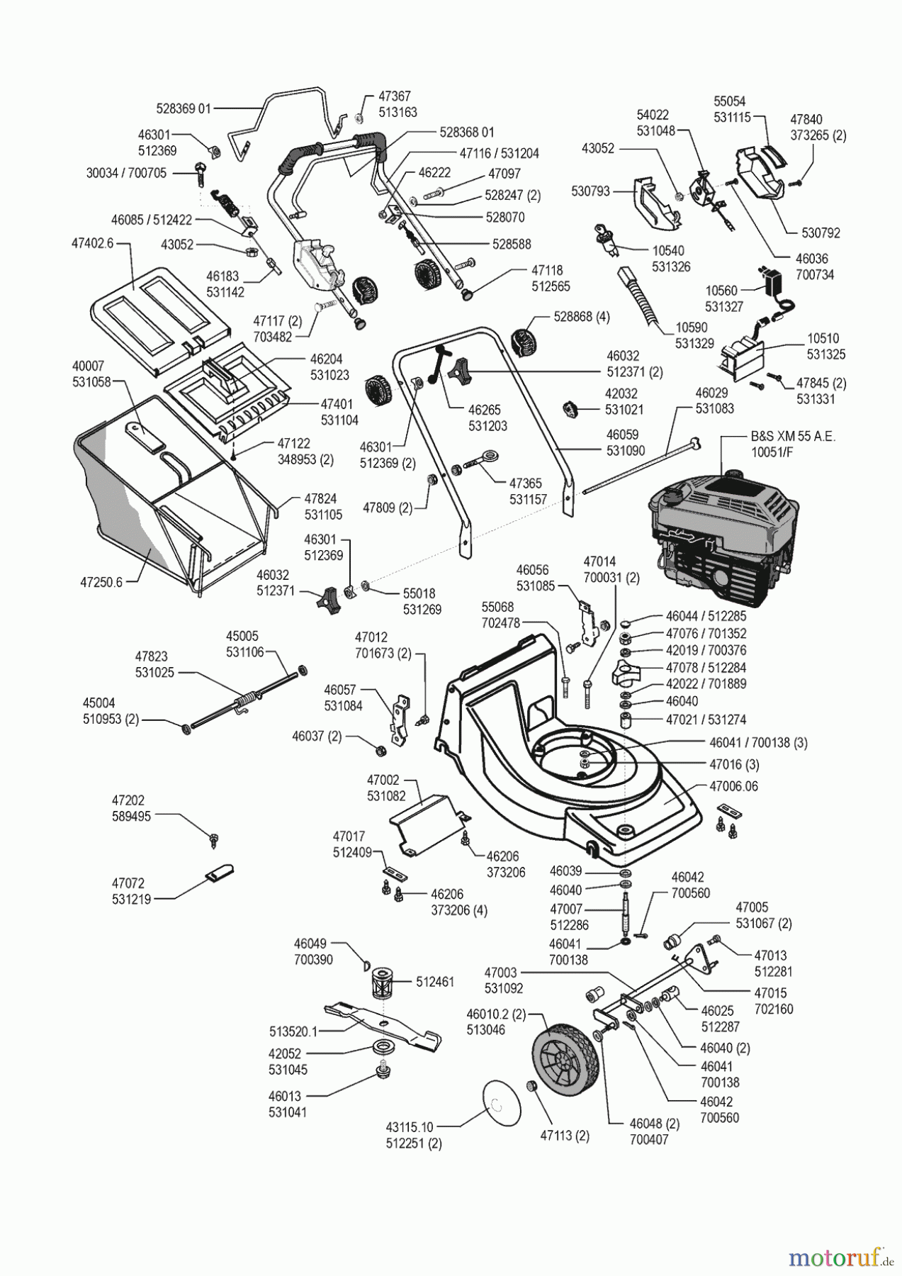 AL-KO Gartentechnik Elektrorasenmäher 474 SBESW 420 AE Seite 1