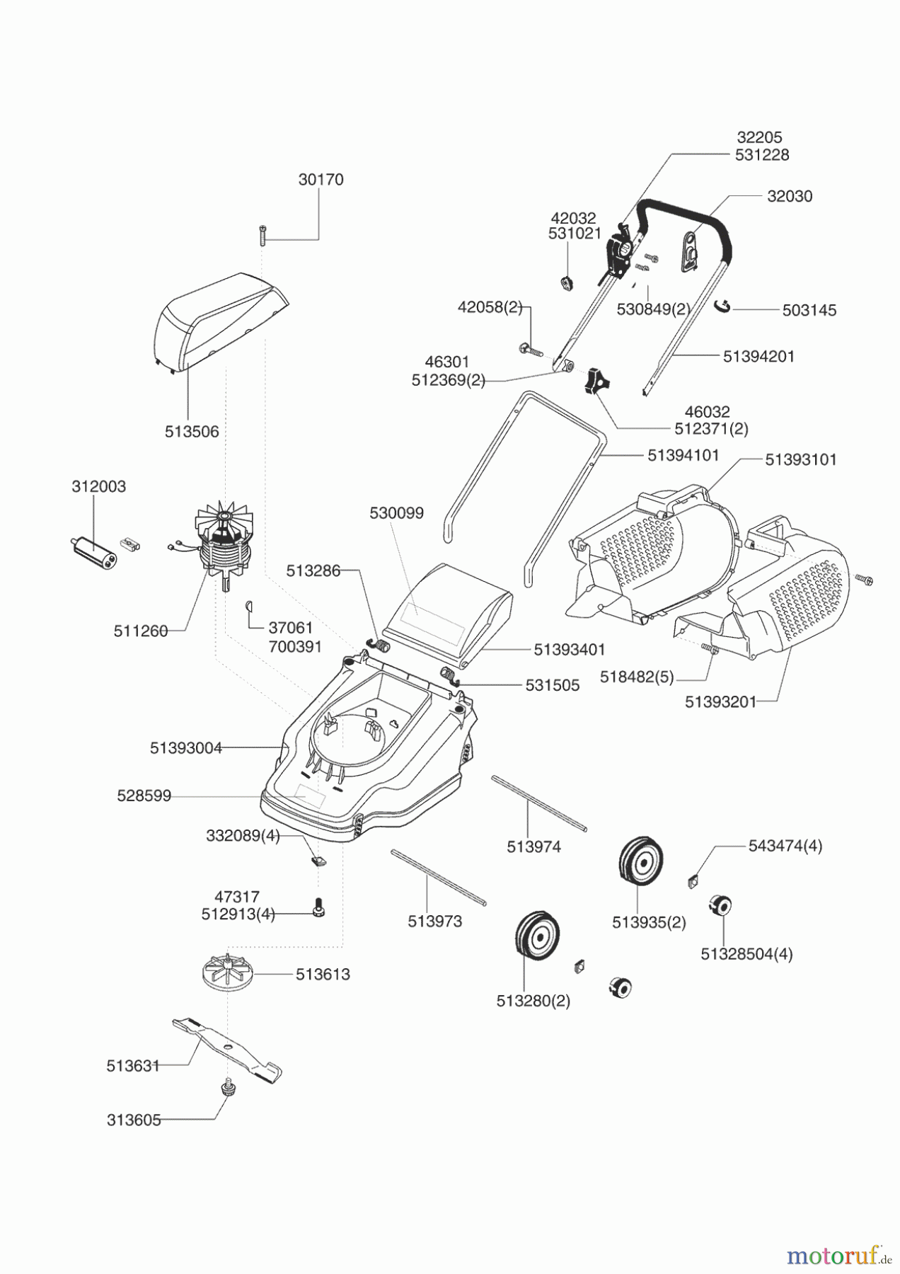 Ginge Gartentechnik Elektrorasenmäher 38 E Seite 1
