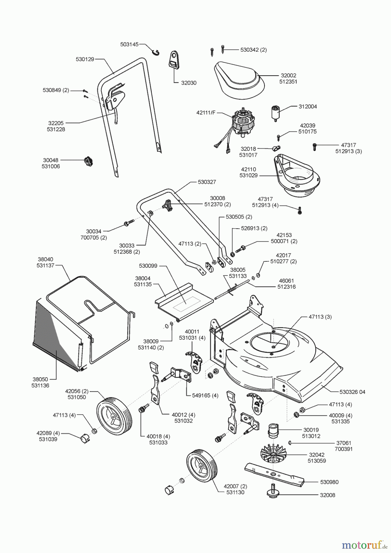 AL-KO Gartentechnik Elektrorasenmäher Lazer 410 E 07/1999 Seite 1