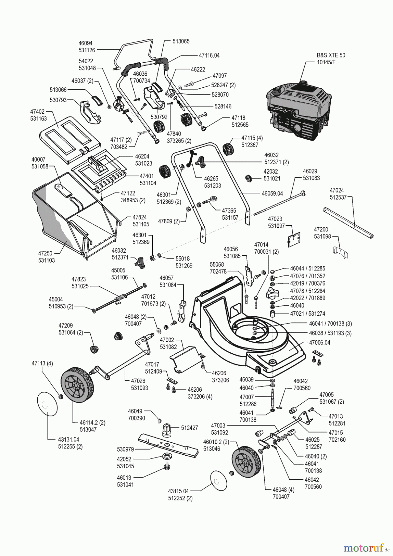 AL-KO Gartentechnik Benzinrasenmäher 474 B Seite 1