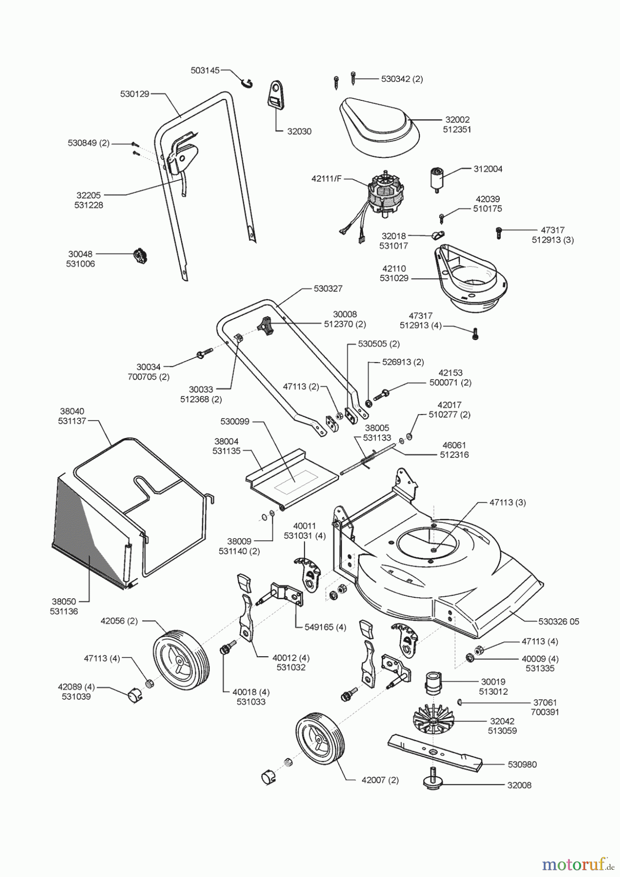 AL-KO Gartentechnik Elektrorasenmäher Adir 410 09/1999 Seite 1