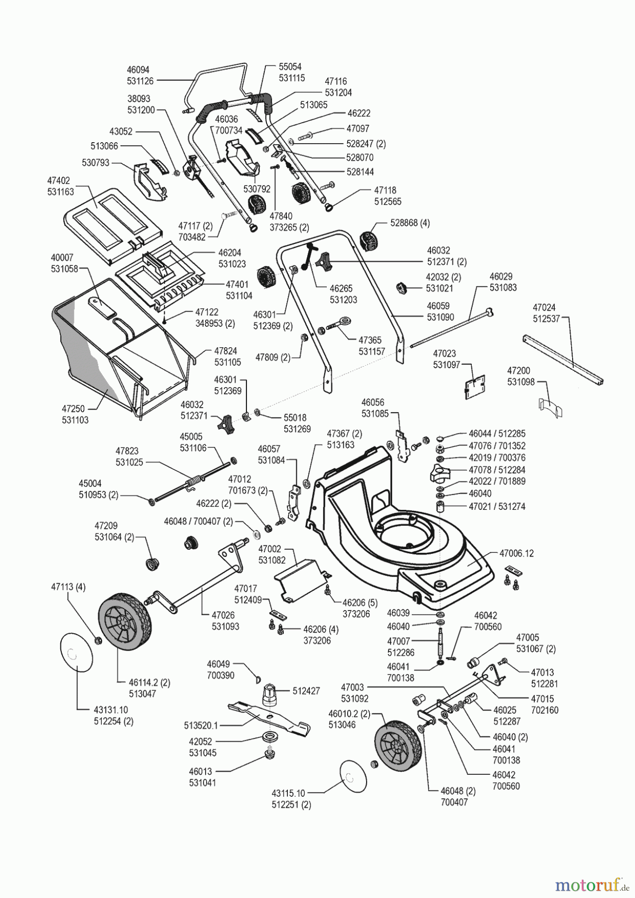  AL-KO Gartentechnik Benzinrasenmäher Brumi 470 S/M  09/1999 Seite 1