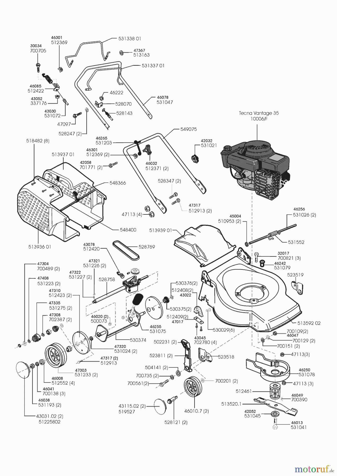 AL-KO Gartentechnik Benzinrasenmäher CLASSIC 46 BR 10/1999 - 02/2000 Seite 1