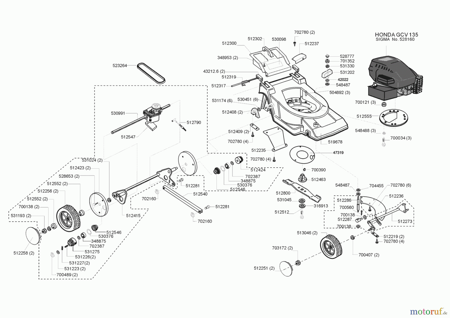 AL-KO Gartentechnik Benzinrasenmäher VALGARDEN Turbo 490 AH 45 ab 12/1999 Seite 1