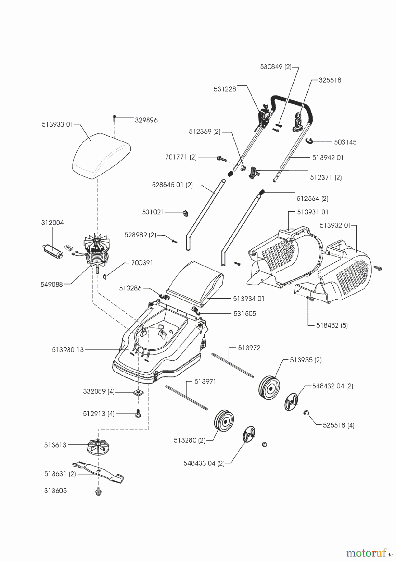 Hanseatic Gartentechnik Elektrorasenmäher 38 E 12/1999 - 11/2000 Seite 1