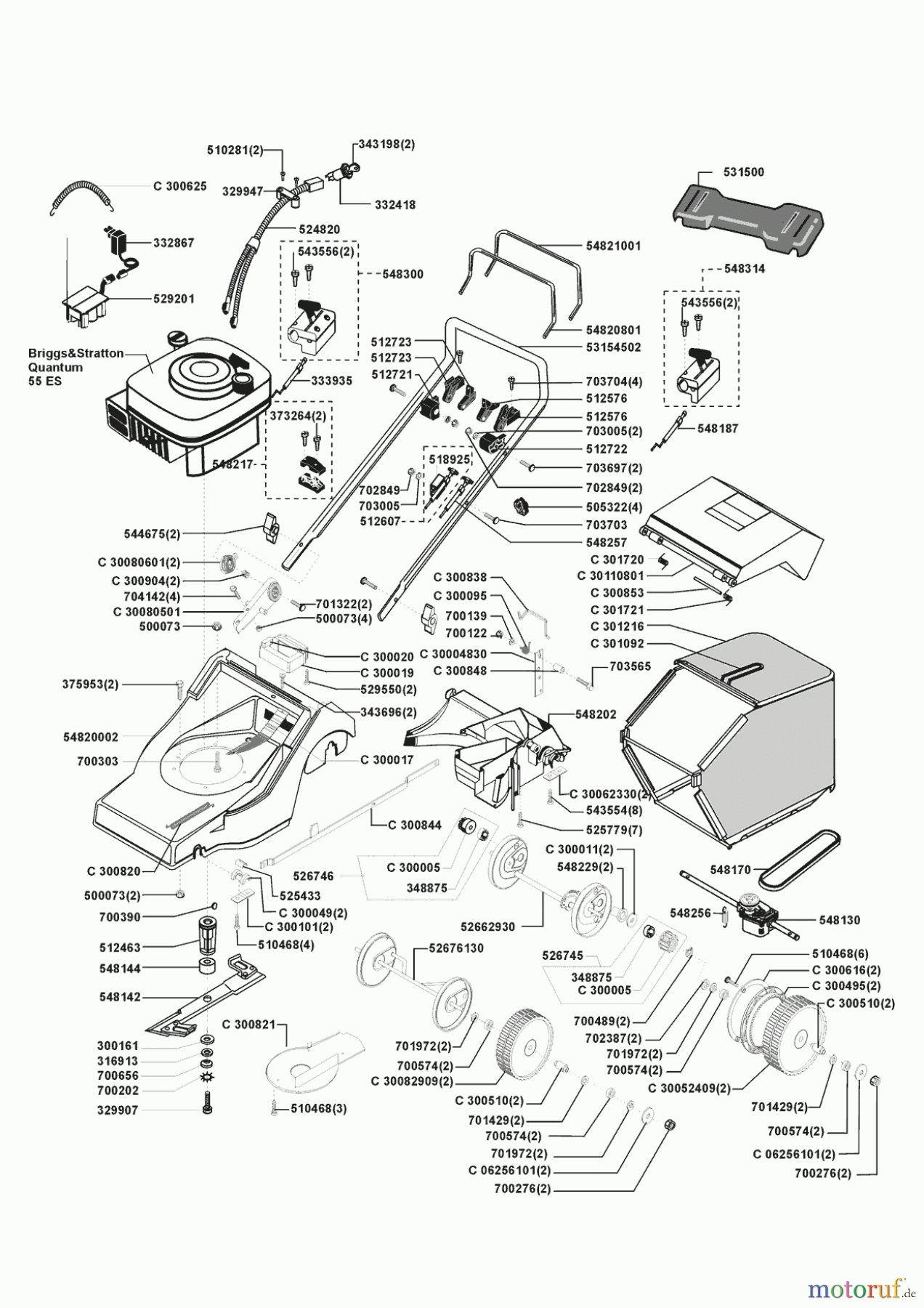 Concord Gartentechnik Benzinrasenmäher 5300 BRE 01/2000 - 02/2000 Seite 1