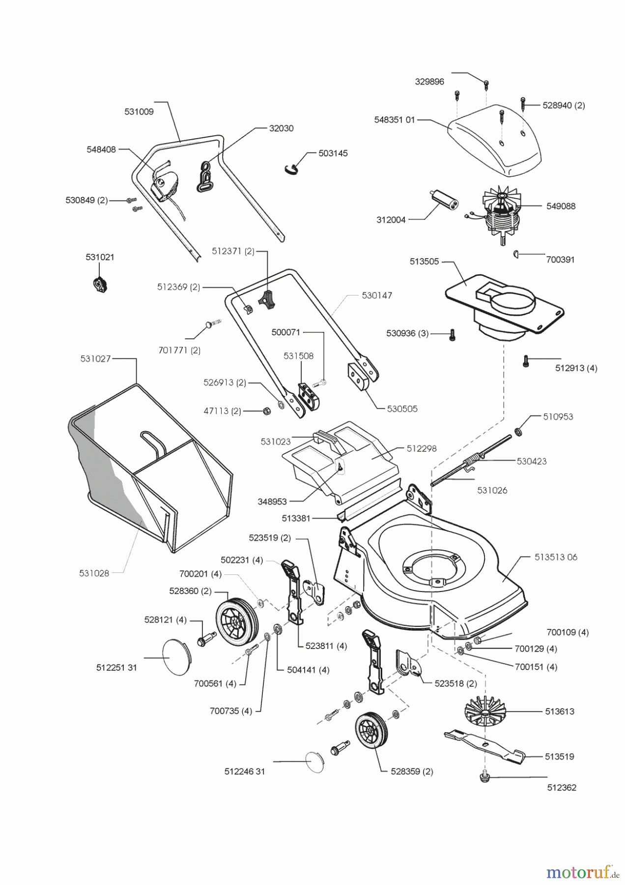 AL-KO Gartentechnik Elektrorasenmäher Gardenia RSE 4414 ab 01/2000 Seite 1