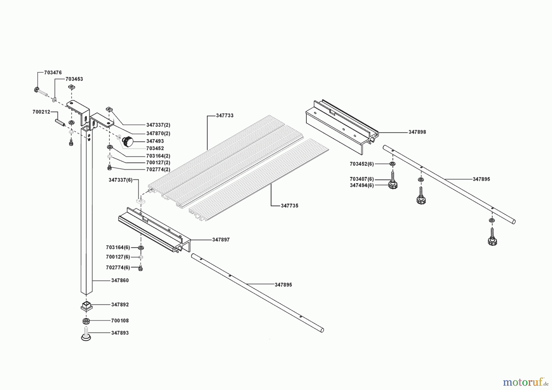 AL-KO Heimwerkertechnik Zubehör Heimwerkertechnik Tischverbreiterung ab 02/2000 Seite 1