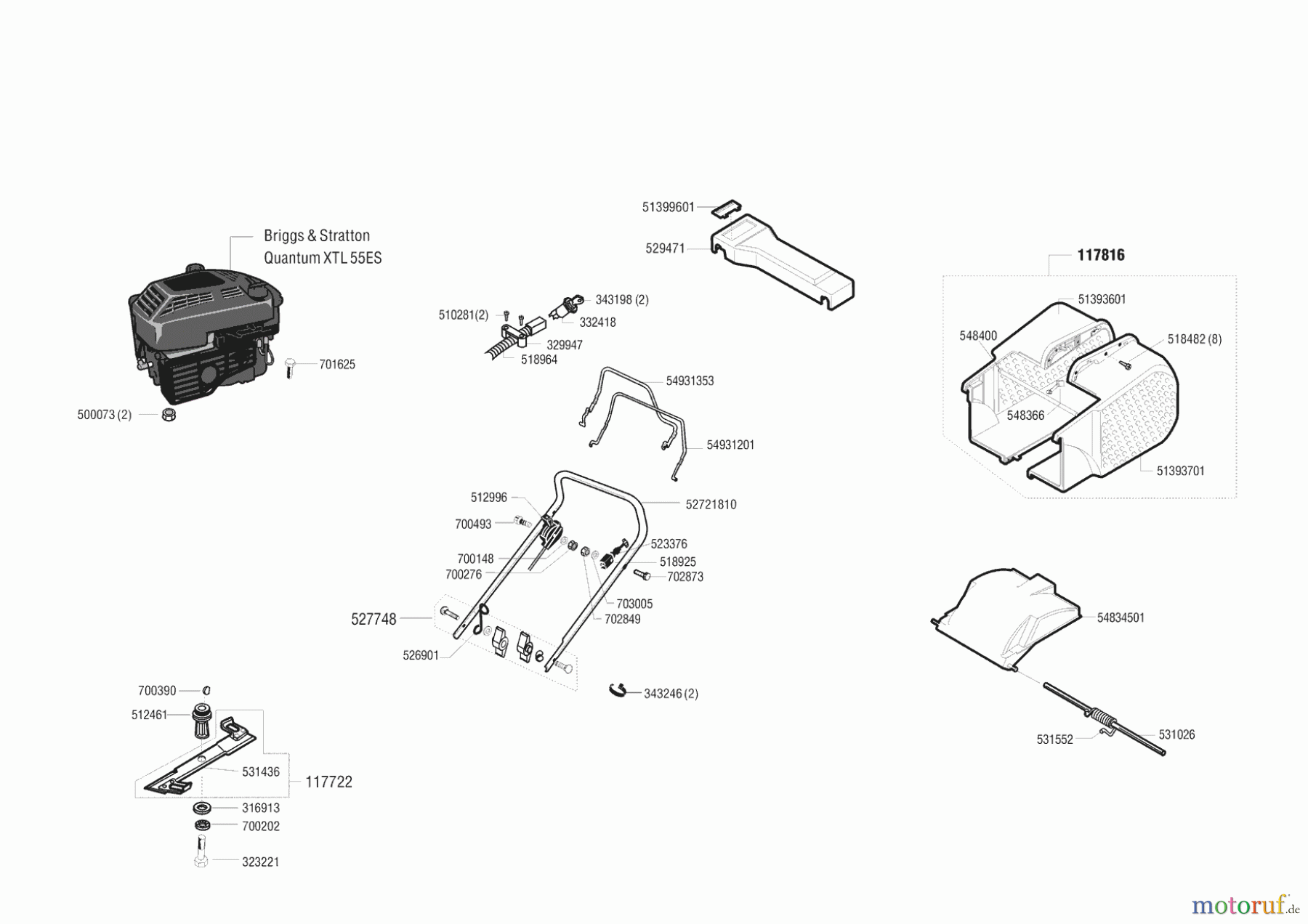 Dehner Gartentechnik Benzinrasenmäher B 47 HESZ 02/2000 - 01/2001 Seite 1