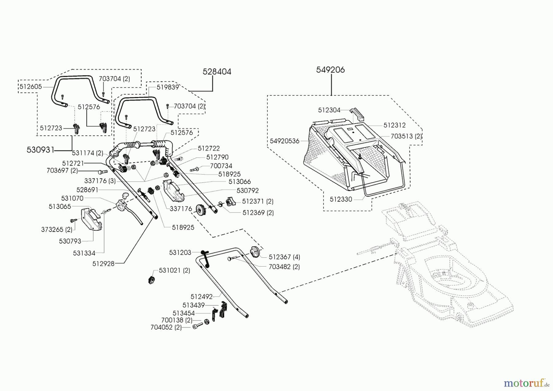 Euro-DIY Gartentechnik Benzinrasenmäher 5548 T ABS 02/2000 - 07/2001 Seite 1
