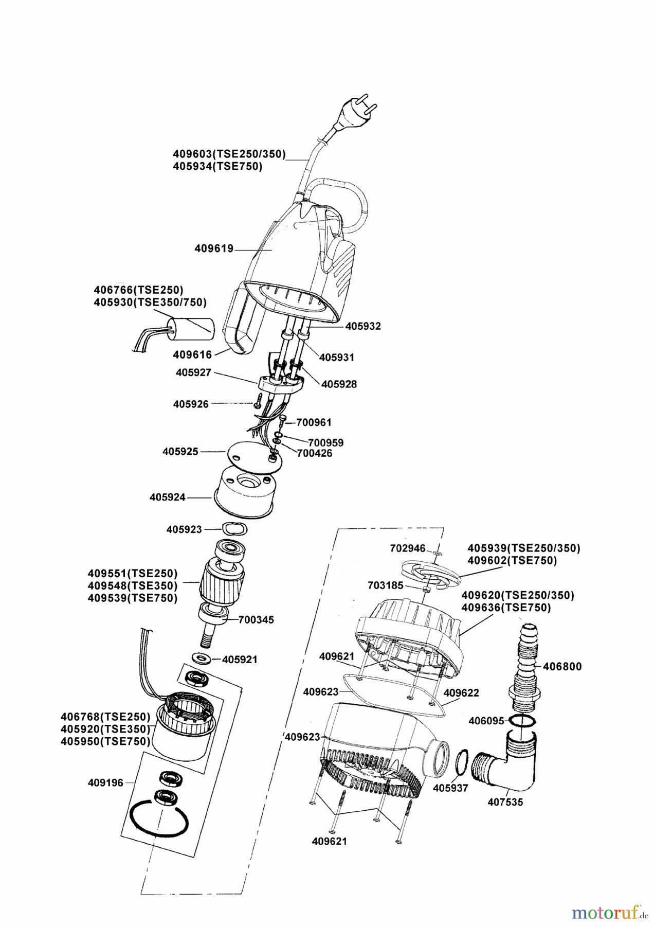 AL-KO Wassertechnik Tauchpumpen TSE 250 03/2000 Seite 1