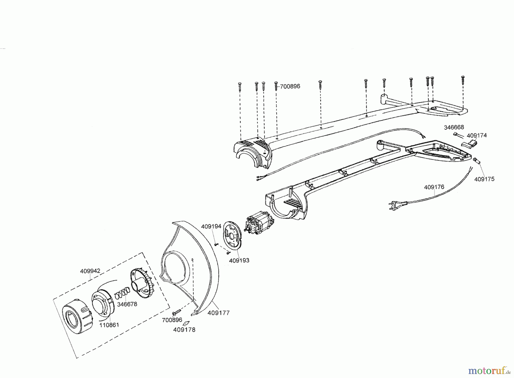 Floraself Gartentechnik Rasentrimmer GT 380 A 03/2000 - 07/2003 Seite 1