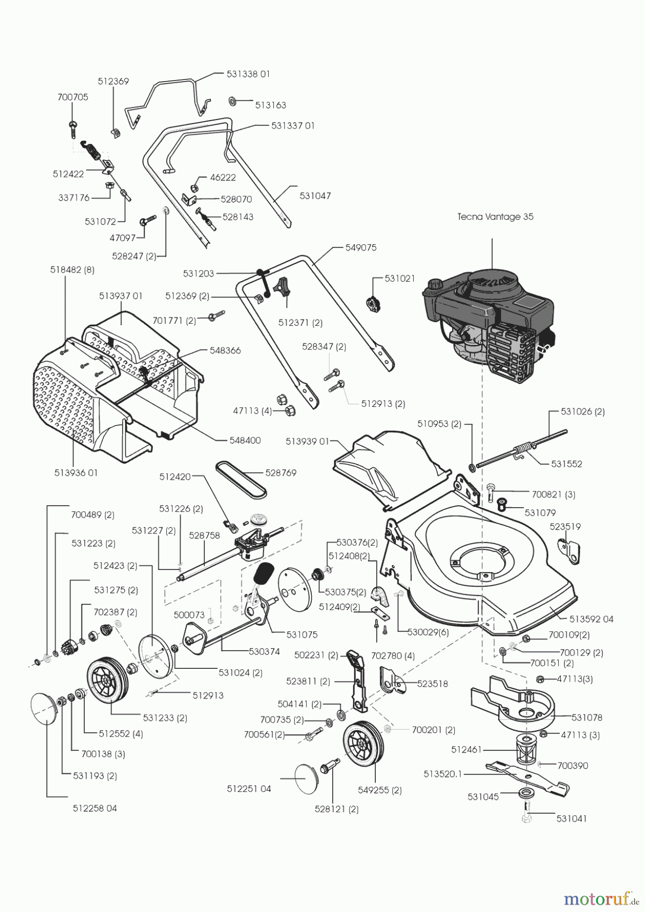 AL-KO Gartentechnik Benzinrasenmäher CL 46 BR 03/2000 - 03/2002 Seite 1