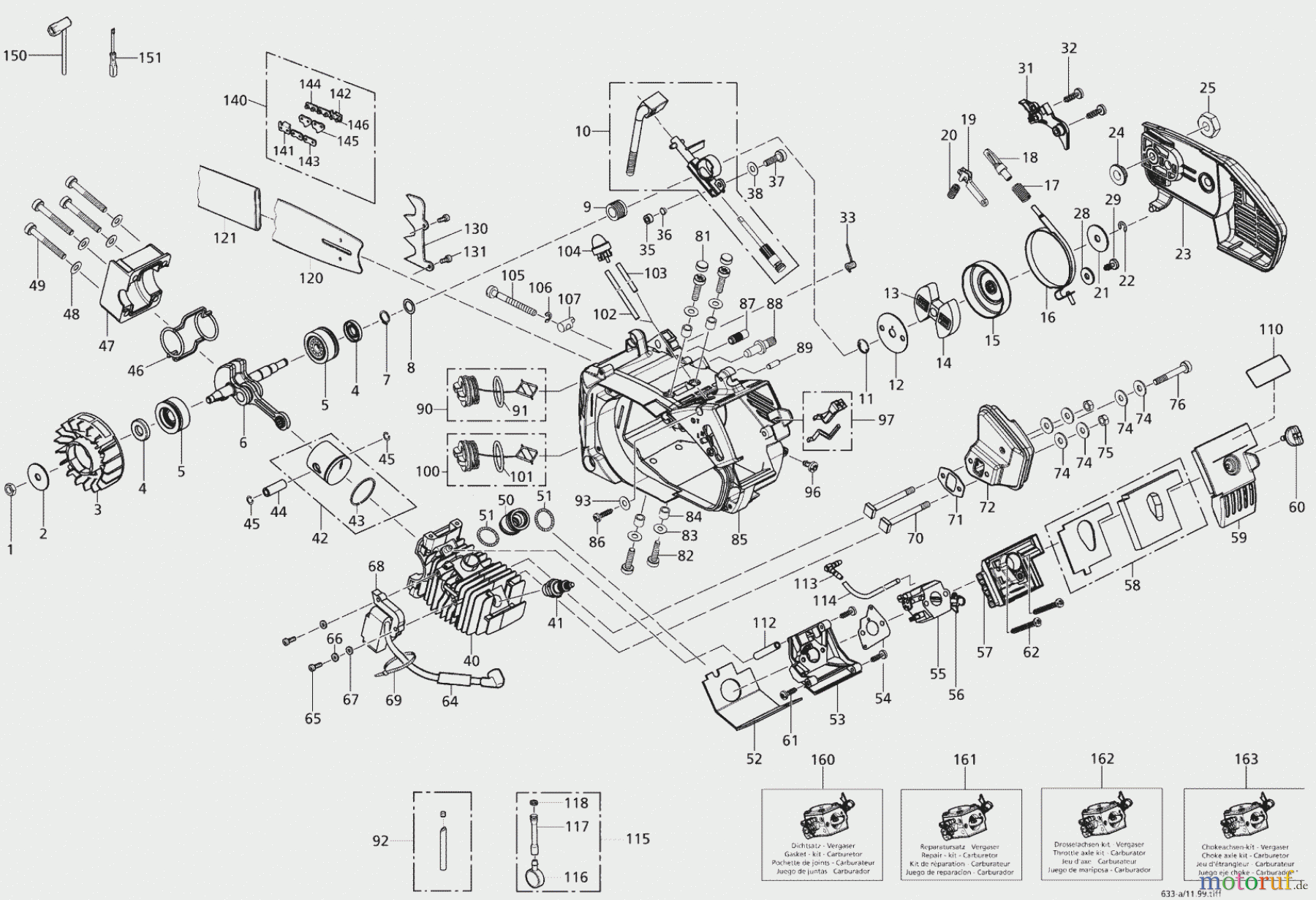  Solo by AL-KO Gartentechnik Kettensägen 633 ET 032000 Druck 9 633 700 03/2000 [SN: ET 032000 Druck 9 633 700] - 05/2002 [SN: ET 052002 Druck 9 633 701] Seite 1