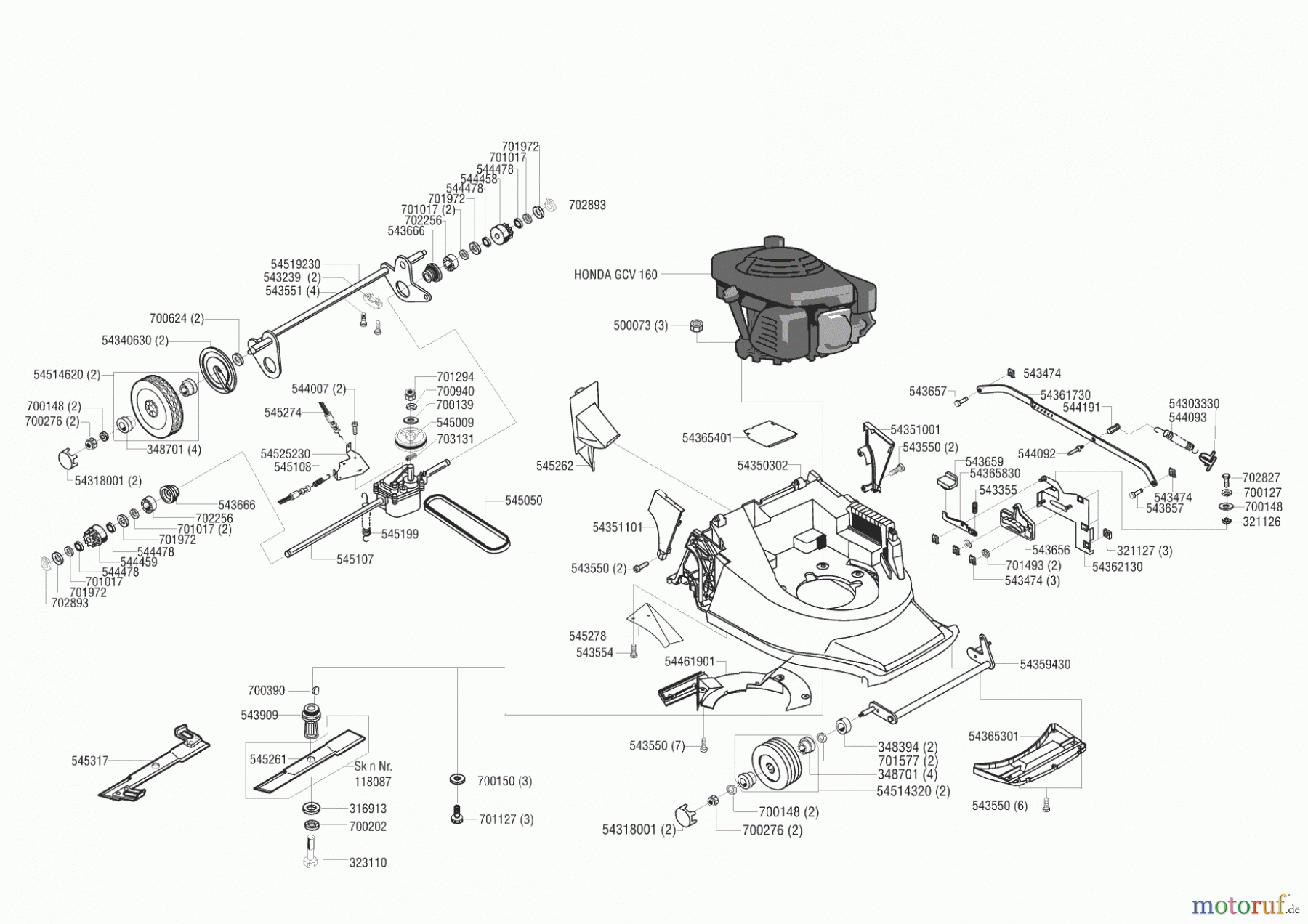 Concord Gartentechnik Benzinrasenmäher 4800 BR XXL 08/2000 - 02/2002 Seite 1