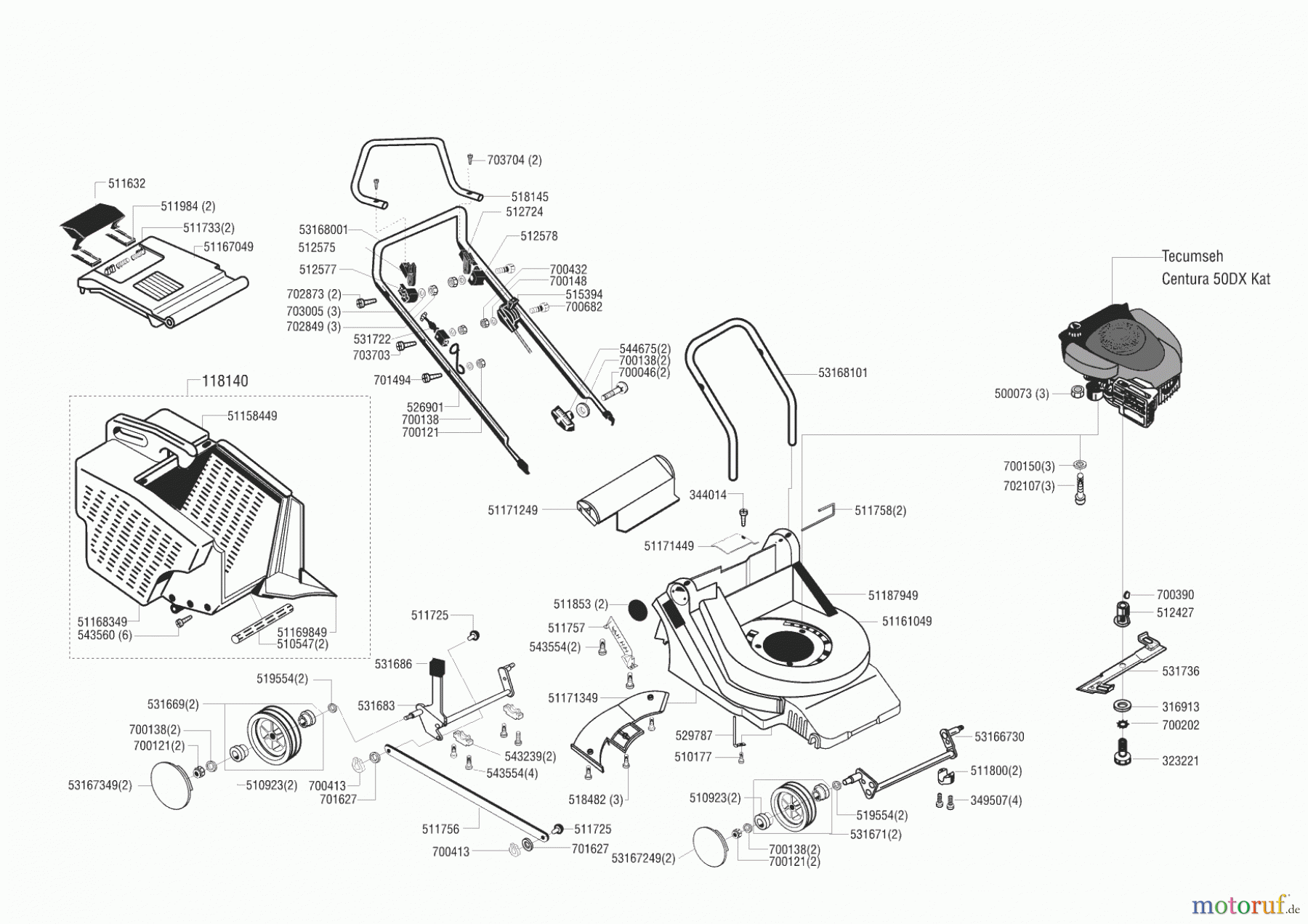 Fleurelle Gartentechnik Benzinrasenmäher B 471 11/2000 - 11/2001 Seite 1