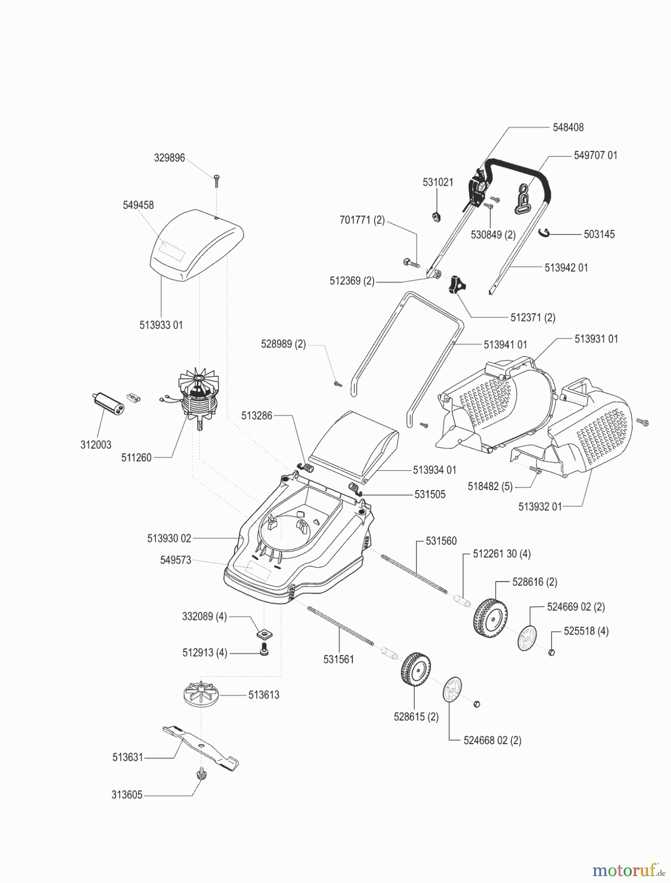 AL-KO Gartentechnik Elektrorasenmäher 38 E HVC Comfort 11/2000 - 03/2006 Seite 1