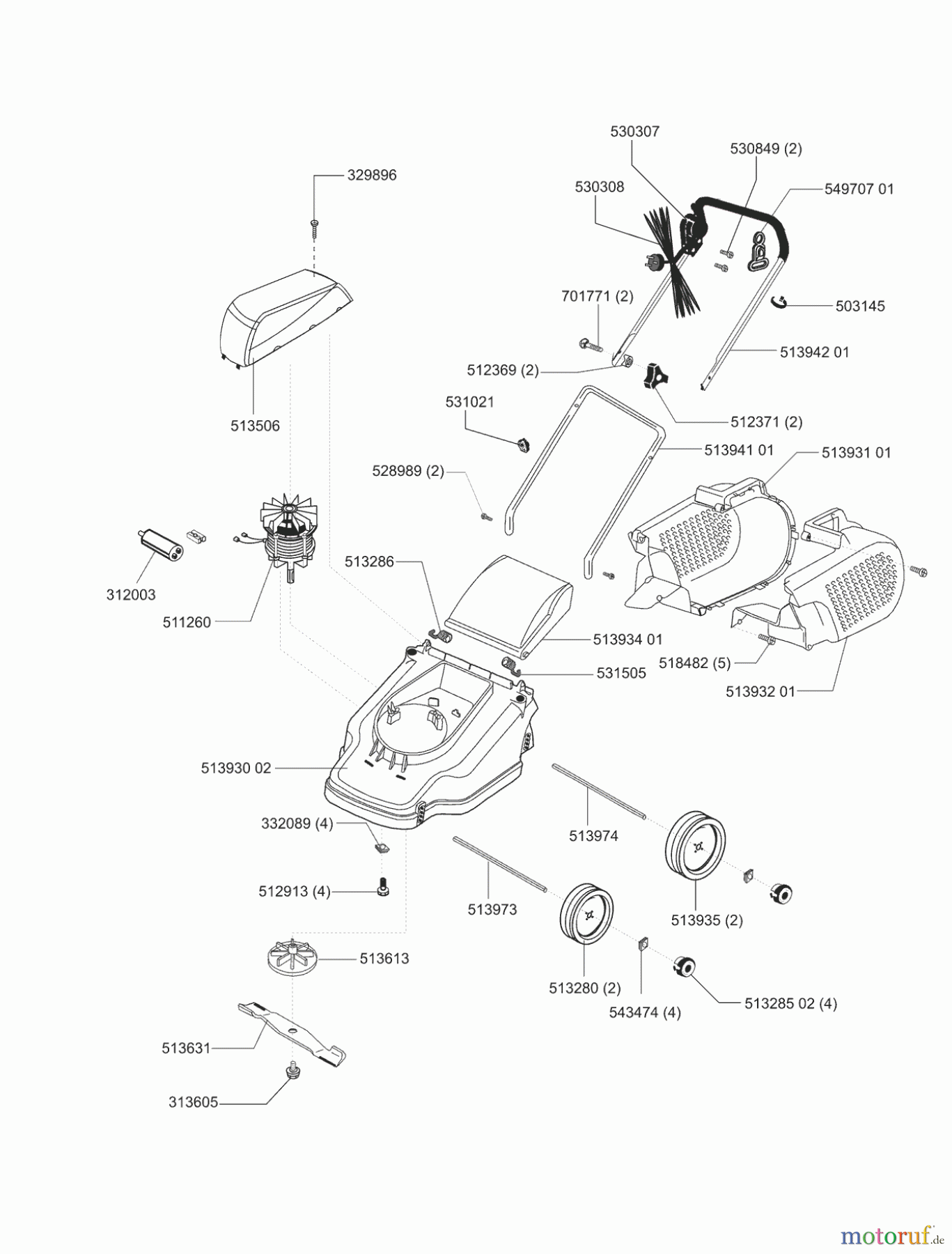 AL-KO Gartentechnik Elektrorasenmäher 38 E ab 11/2000 Seite 1
