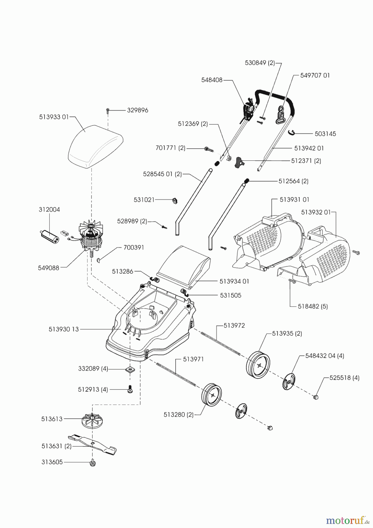 Hanseatic Gartentechnik Elektrorasenmäher 38 E ab 11/2000 Seite 1