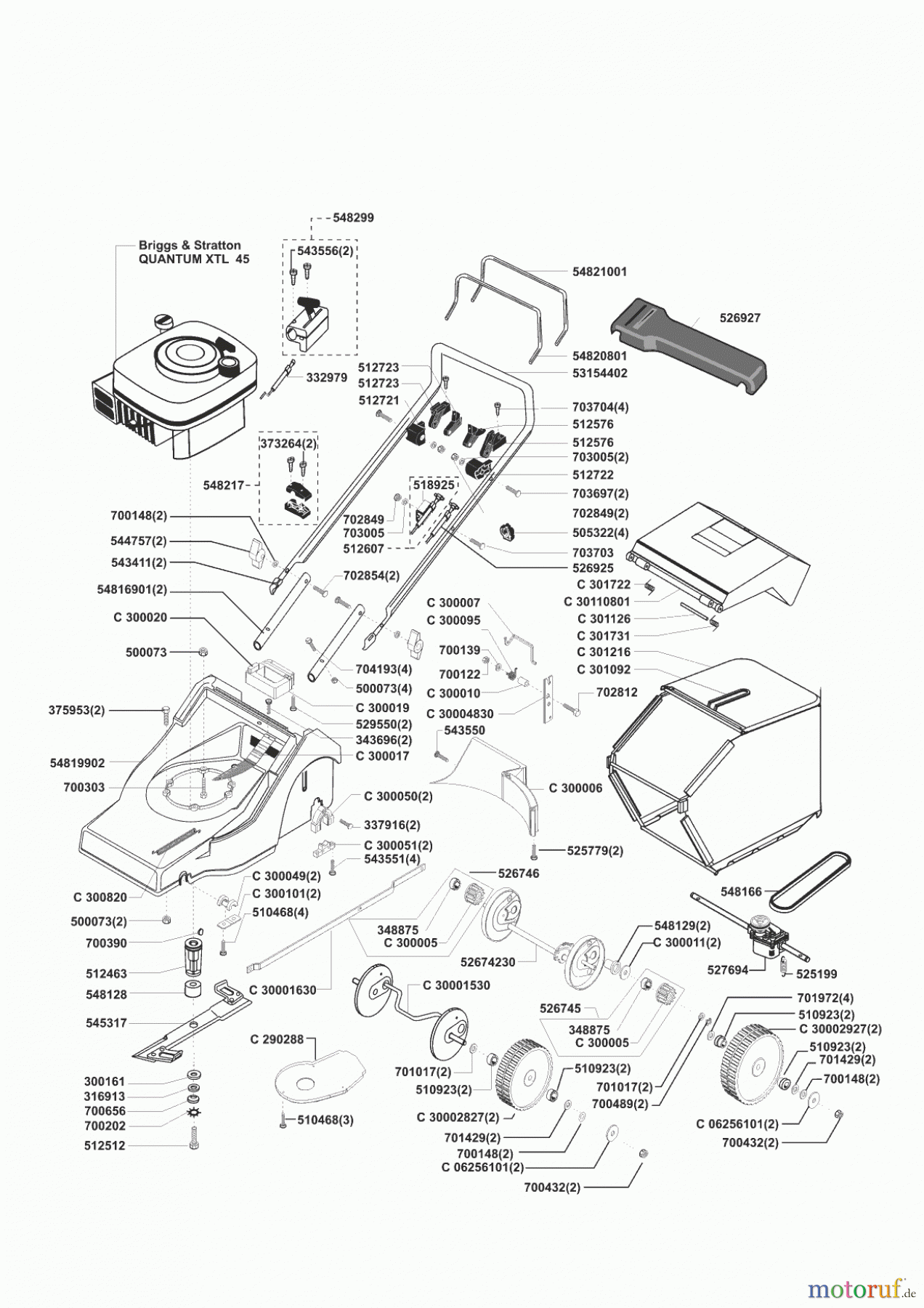 Concord Gartentechnik Benzinrasenmäher 4600 BR 01/2001 - 11/2001 Seite 1