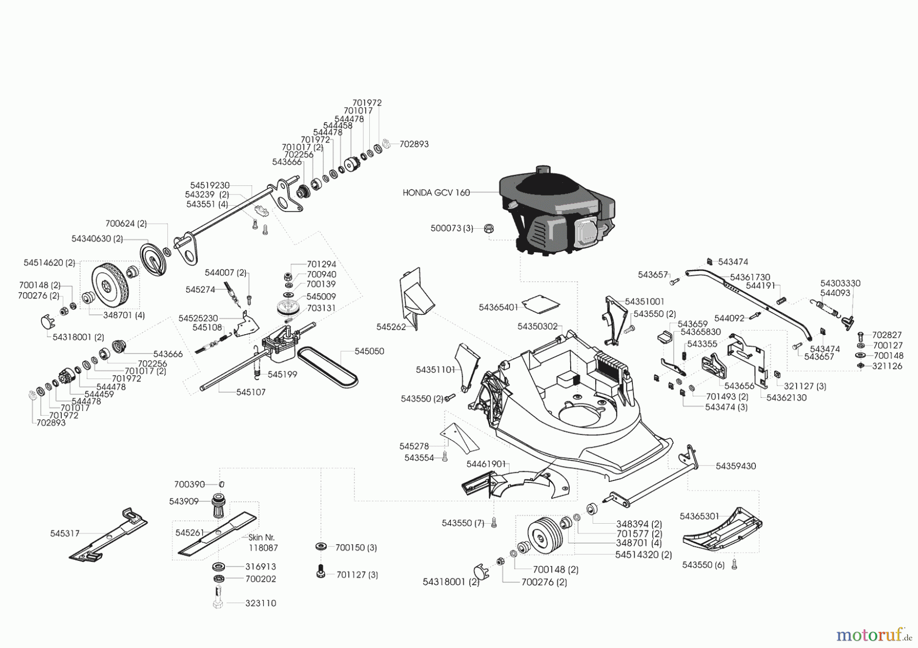 Concord Gartentechnik Benzinrasenmäher 4800 BR XXL 01/2001 - 02/2002 Seite 1