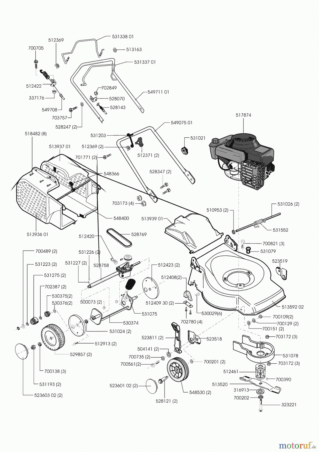  AL-KO Gartentechnik Benzinrasenmäher CLASSIC 46 BR ab 01/2001 Seite 1