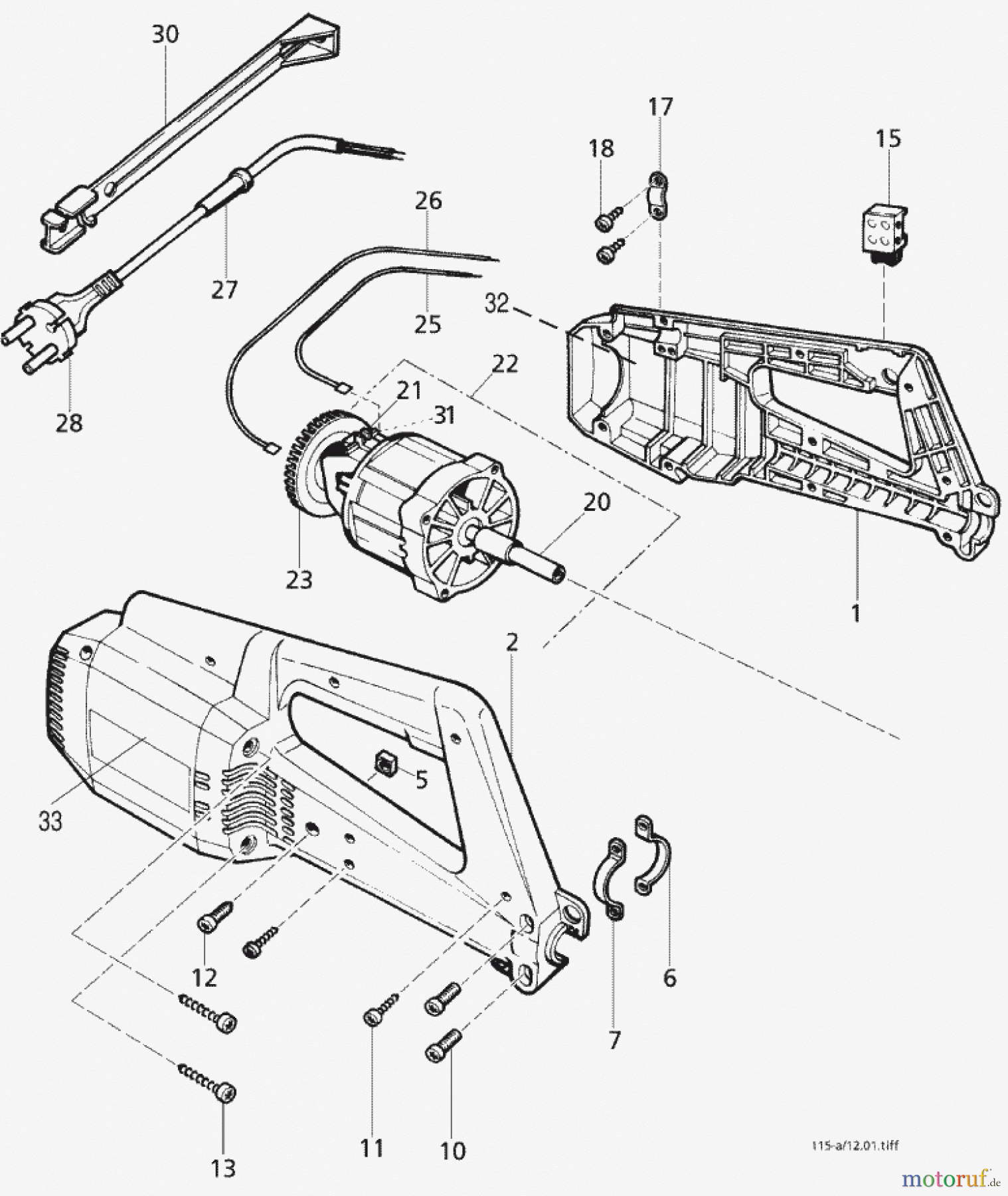  Solo by AL-KO Gartentechnik Motorsensen Elektrosense 115 ET 122001 Druck 9 115 702 ab 02/2001 [SN: ET 122001 Druck 9 115 702] Seite 1