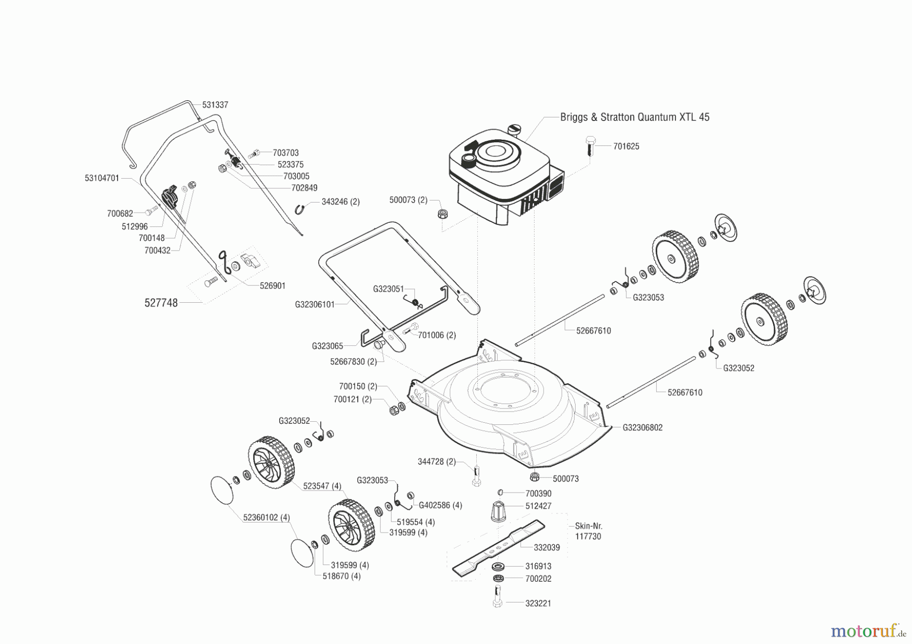  AL-KO Gartentechnik Mulchmäher RED STAR 46 BM ab 02/2001 Seite 1