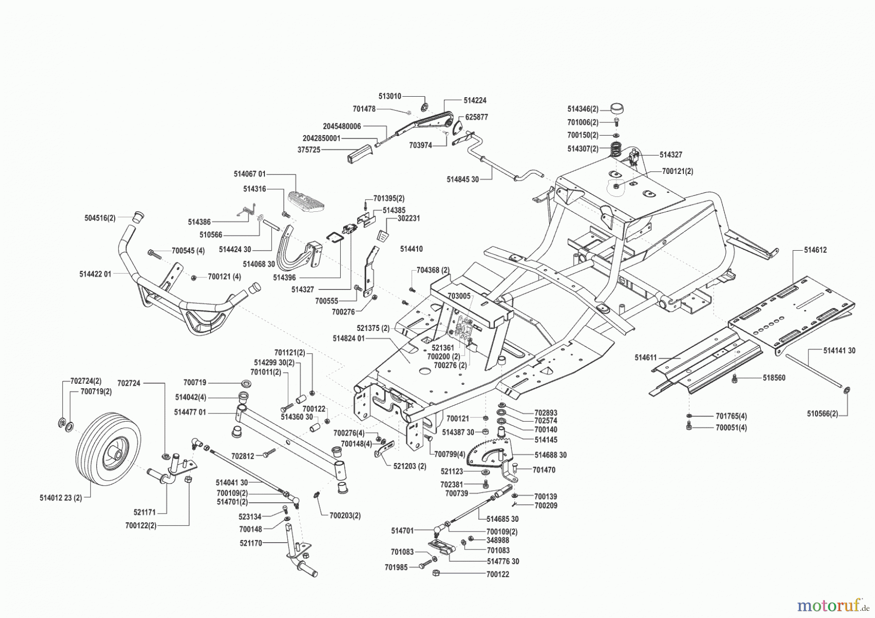 AL-KO Gartentechnik Rasentraktor T 16-102 HVC 02/2001 - 09/2002 Seite 2