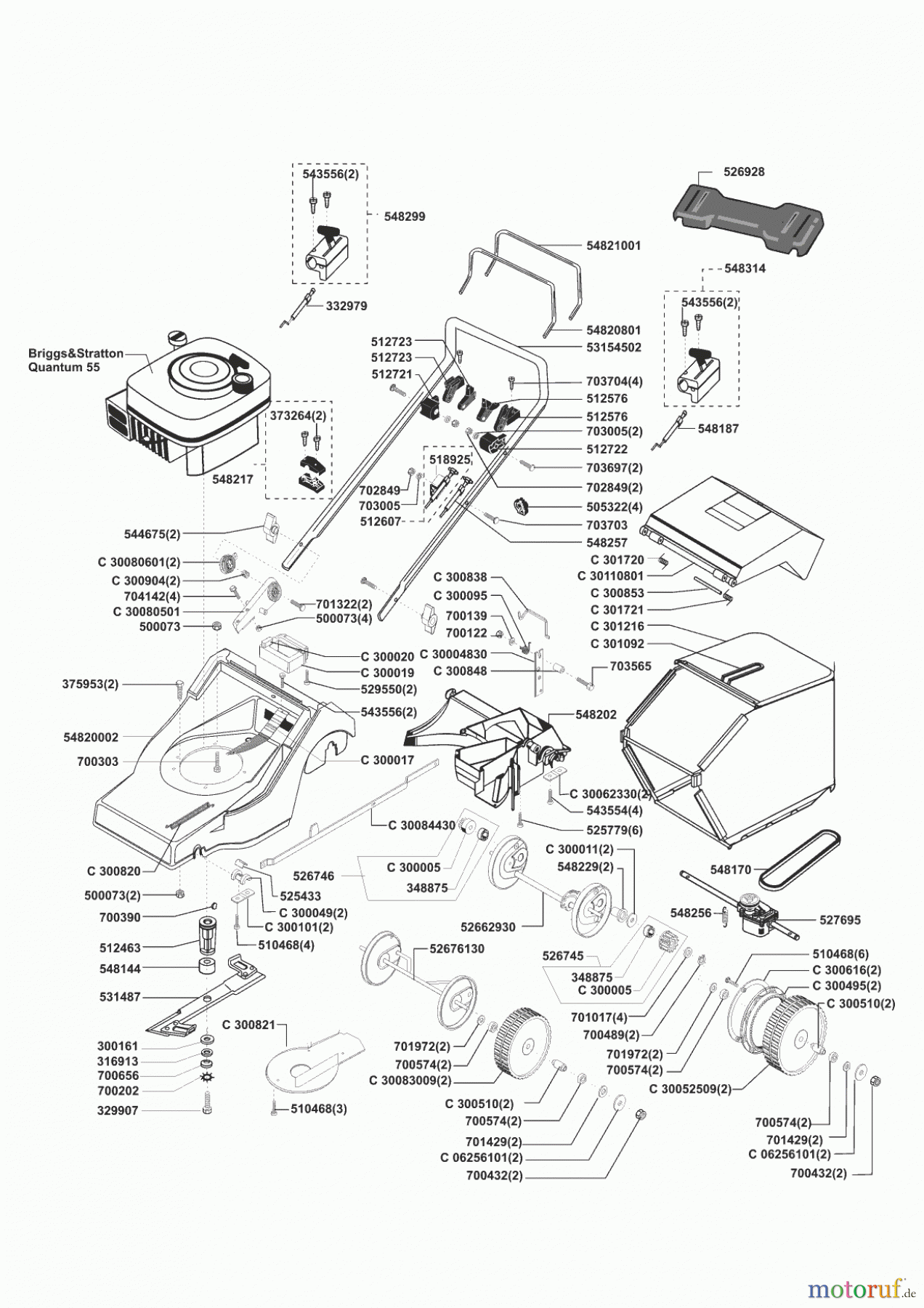 Concord Gartentechnik Benzinrasenmäher 5300 BR 03/2001 - 10/2001 Seite 1