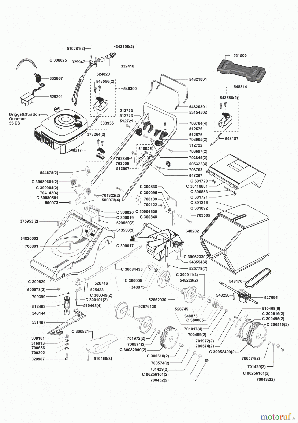 Concord Gartentechnik Benzinrasenmäher 5300 BRE 03/2001 - 02/2002 Seite 1