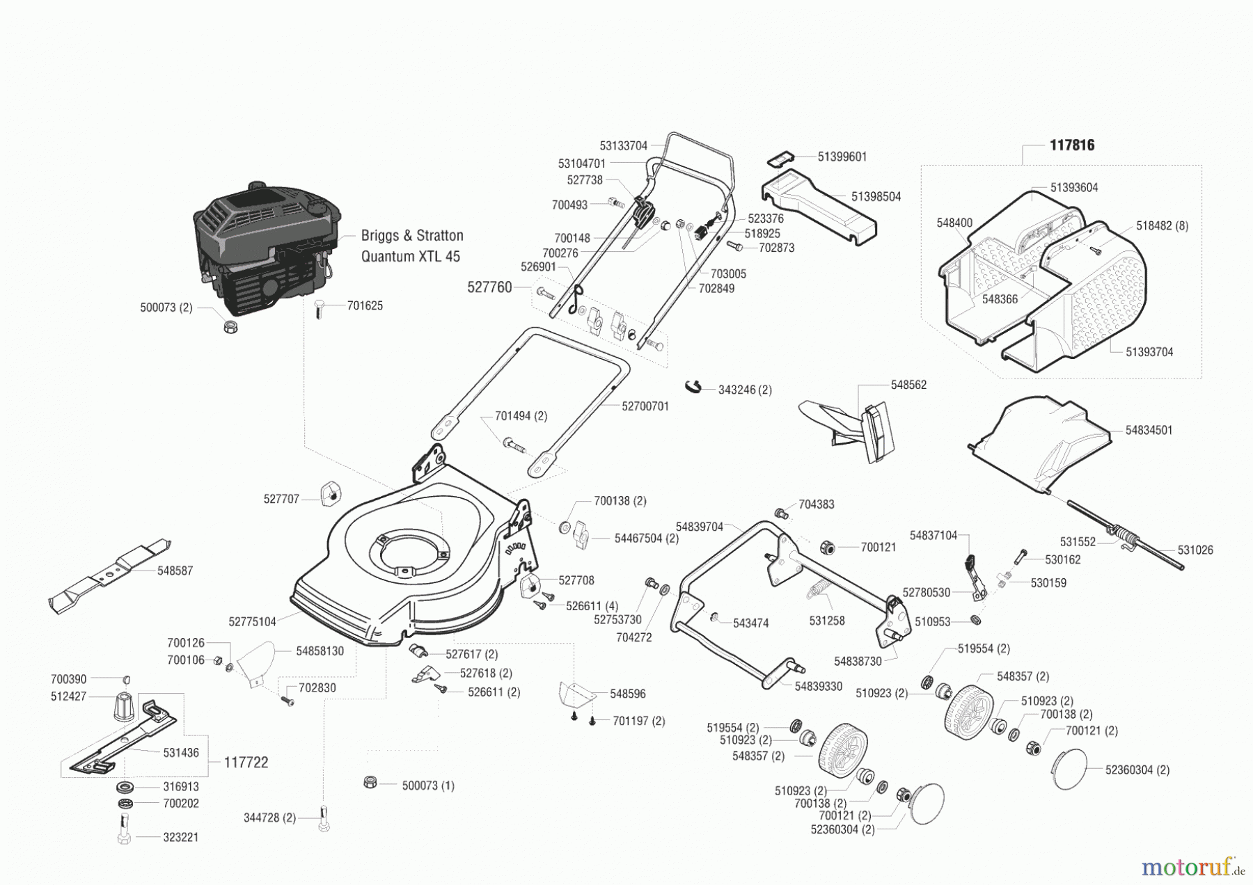 AL-KO Gartentechnik Benzinrasenmäher Comfort 47 B Seite 1